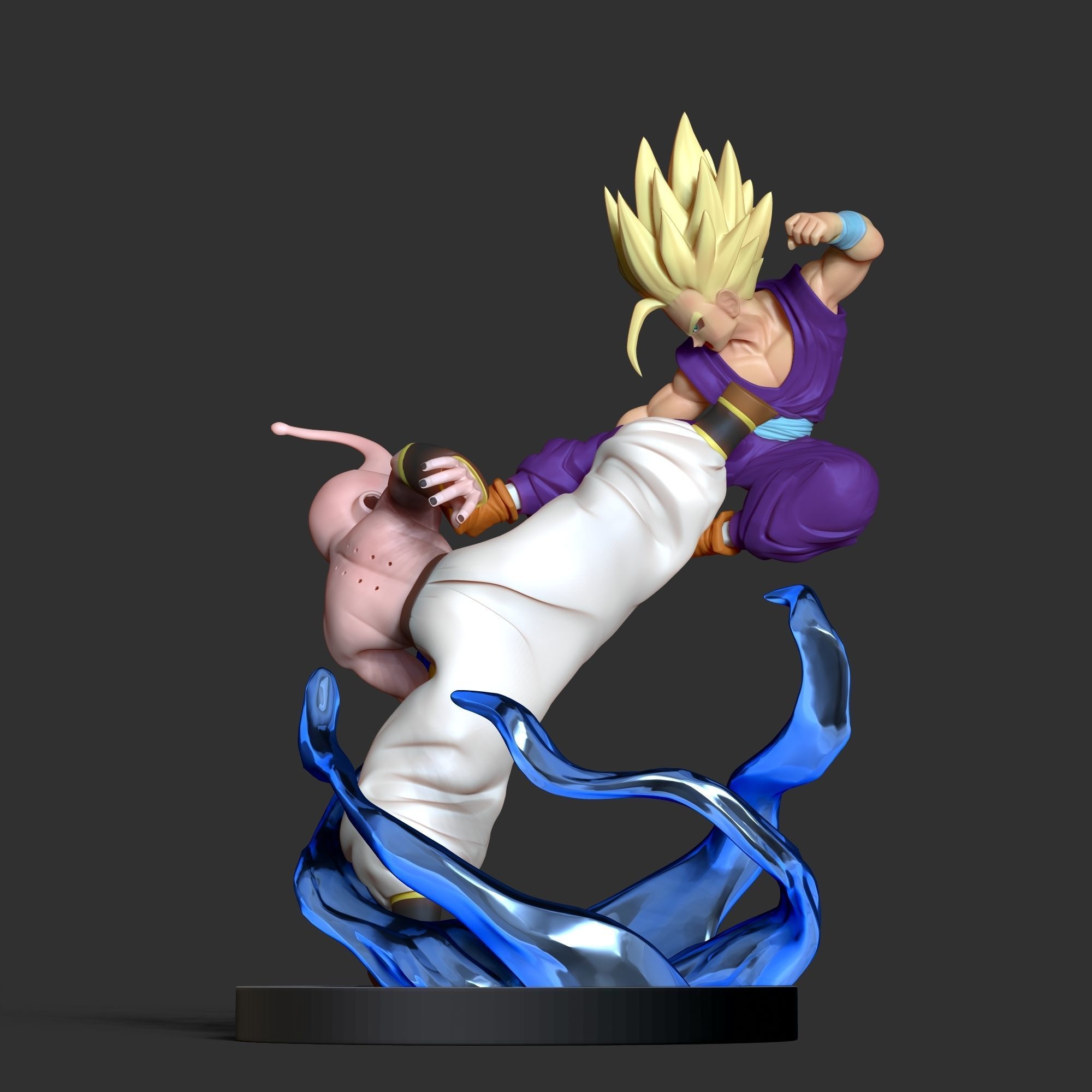 Gohan vs Buu - Fanart Remake 3D print model_14