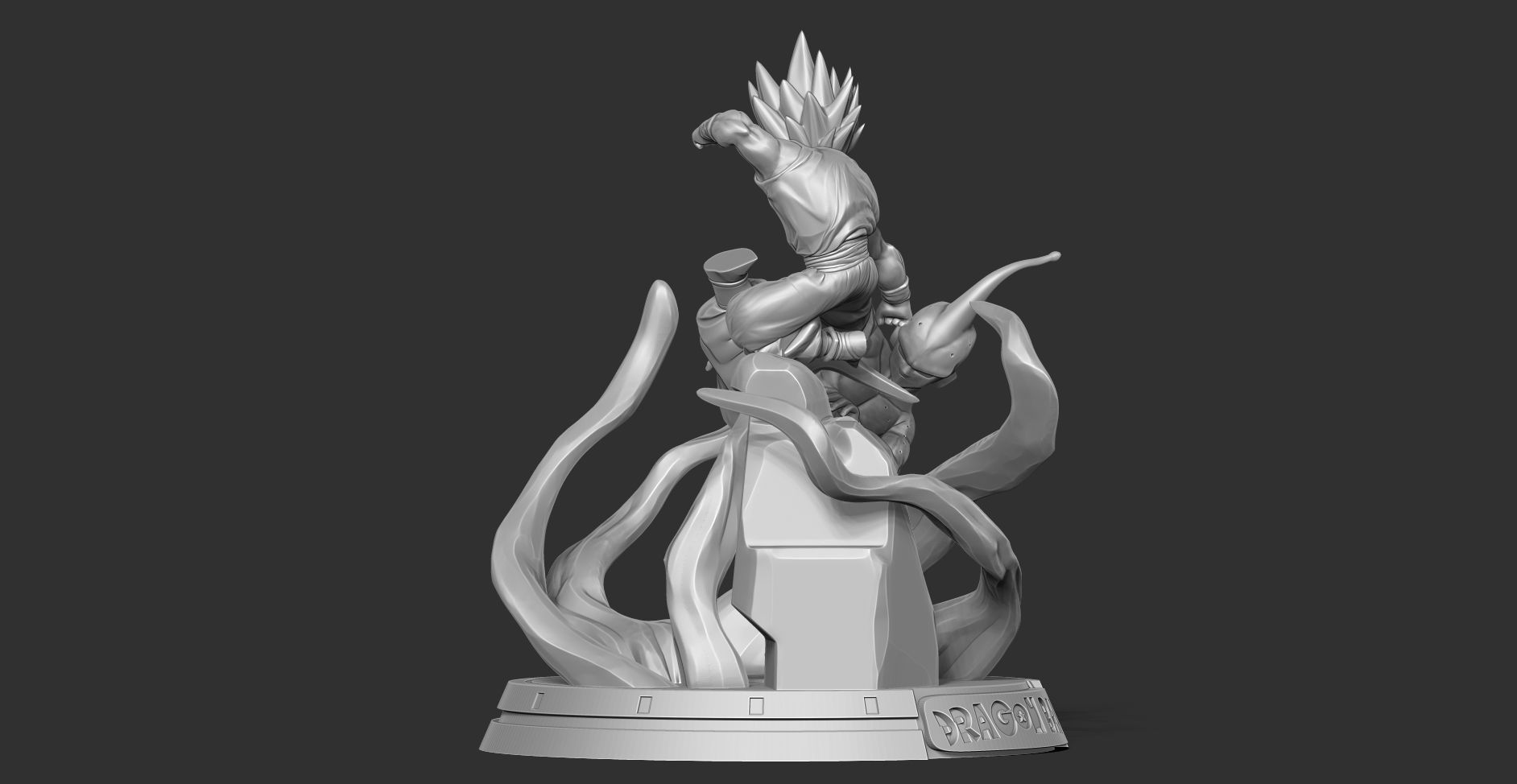 Gohan vs Buu - Fanart Remake 3D print model_10