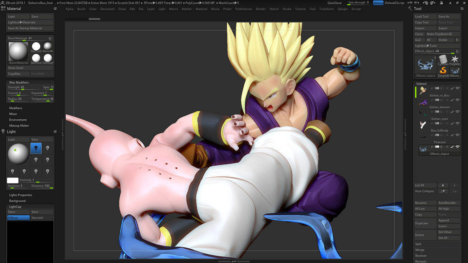 Gohan vs Buu - Fanart Remake 3D print model_9