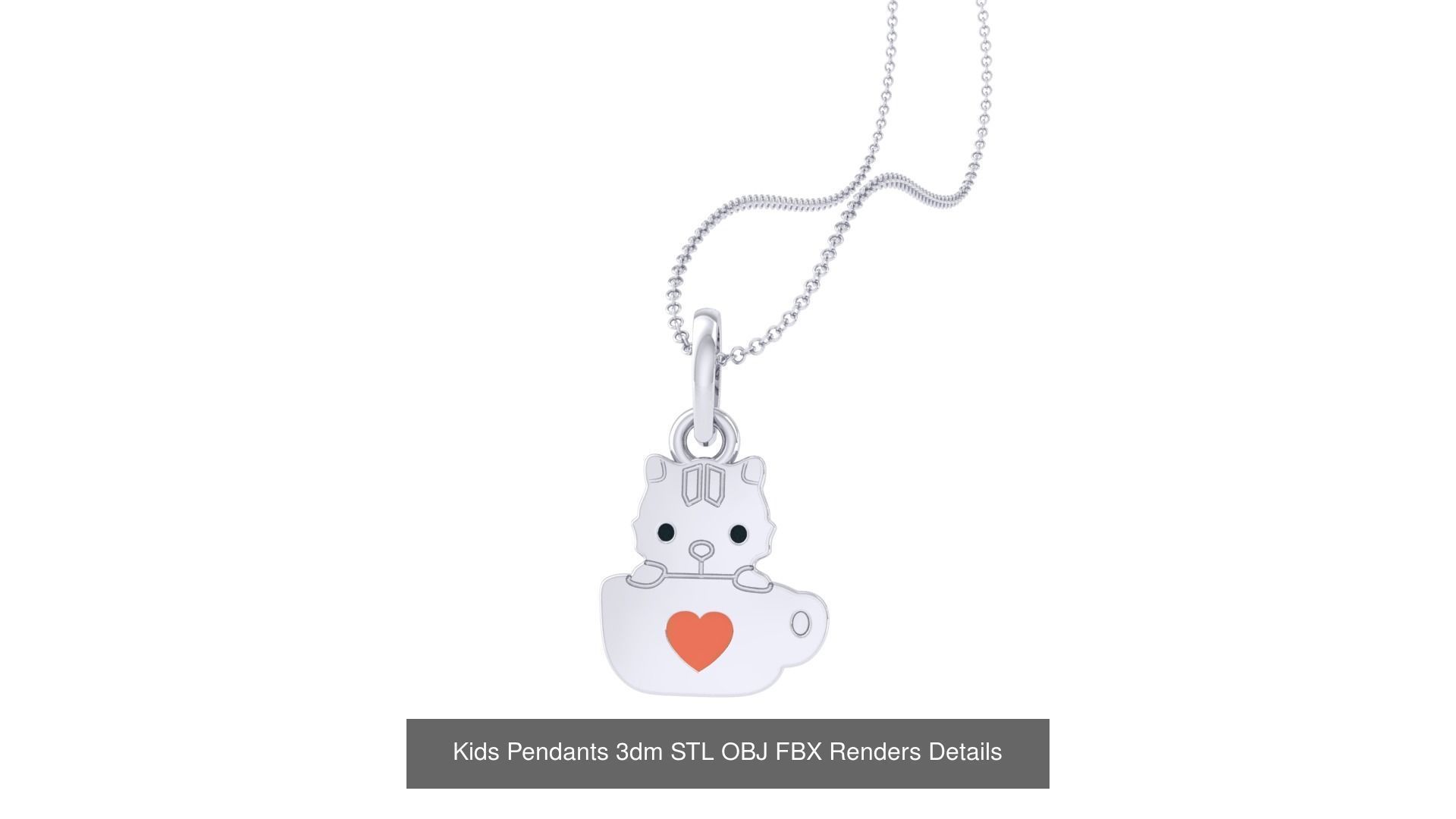 175 Kids Pendants 3dm STL OBJ FBX Renders Details Collection _95