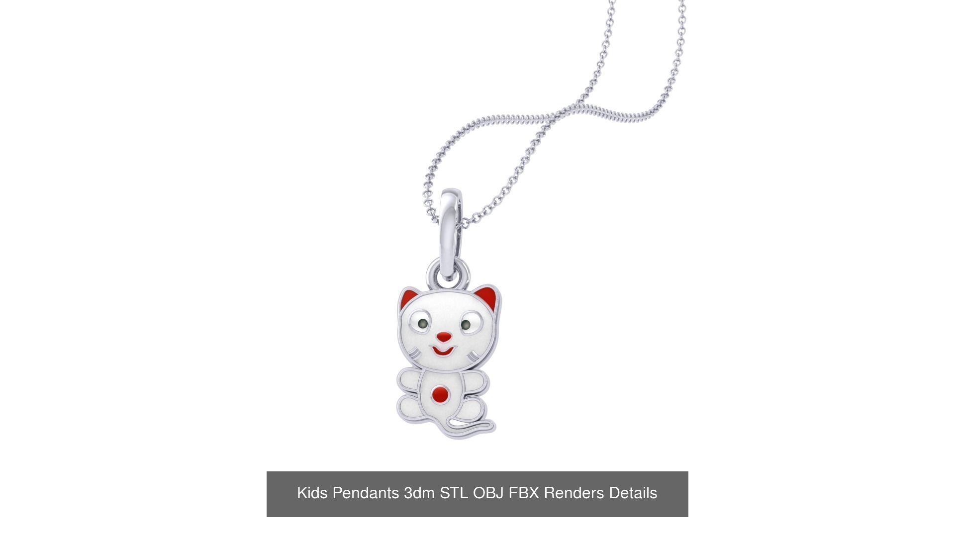 175 Kids Pendants 3dm STL OBJ FBX Renders Details Collection _100