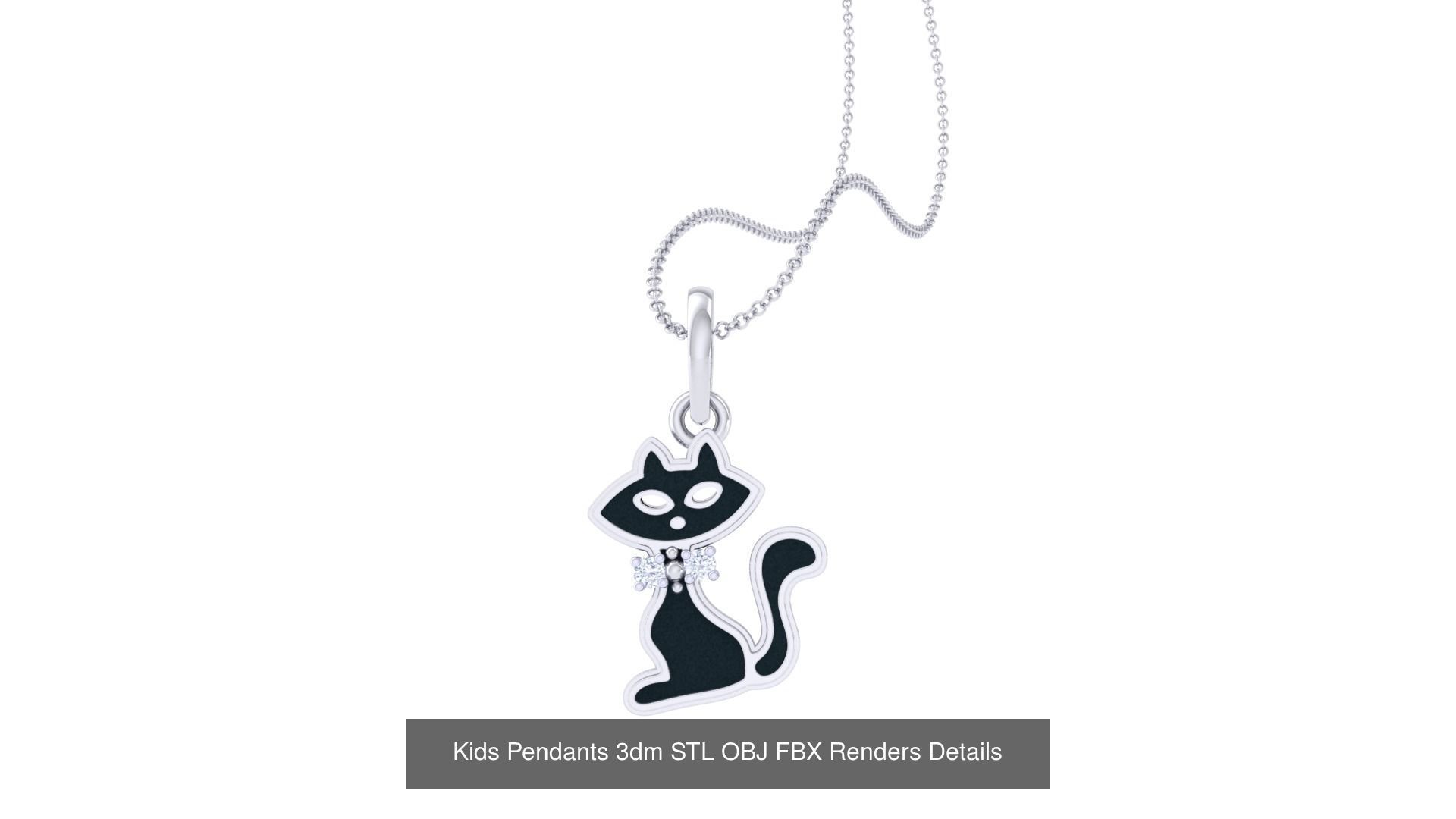 175 Kids Pendants 3dm STL OBJ FBX Renders Details Collection _29