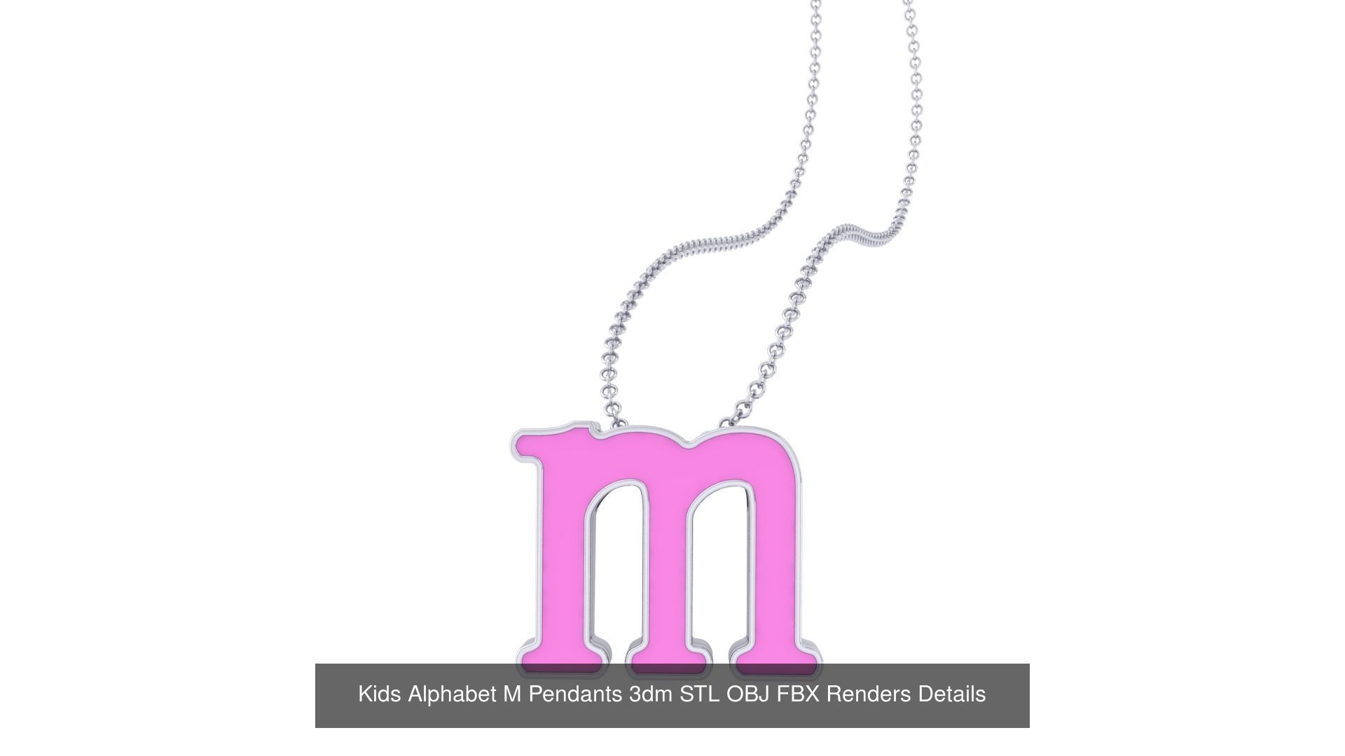 175 Kids Pendants 3dm STL OBJ FBX Renders Details Collection _150