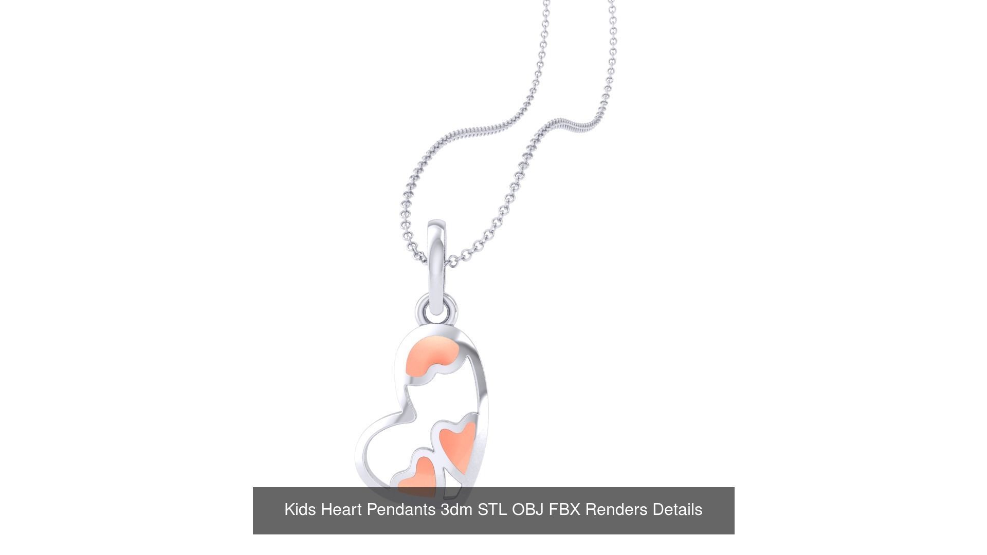 175 Kids Pendants 3dm STL OBJ FBX Renders Details Collection _32