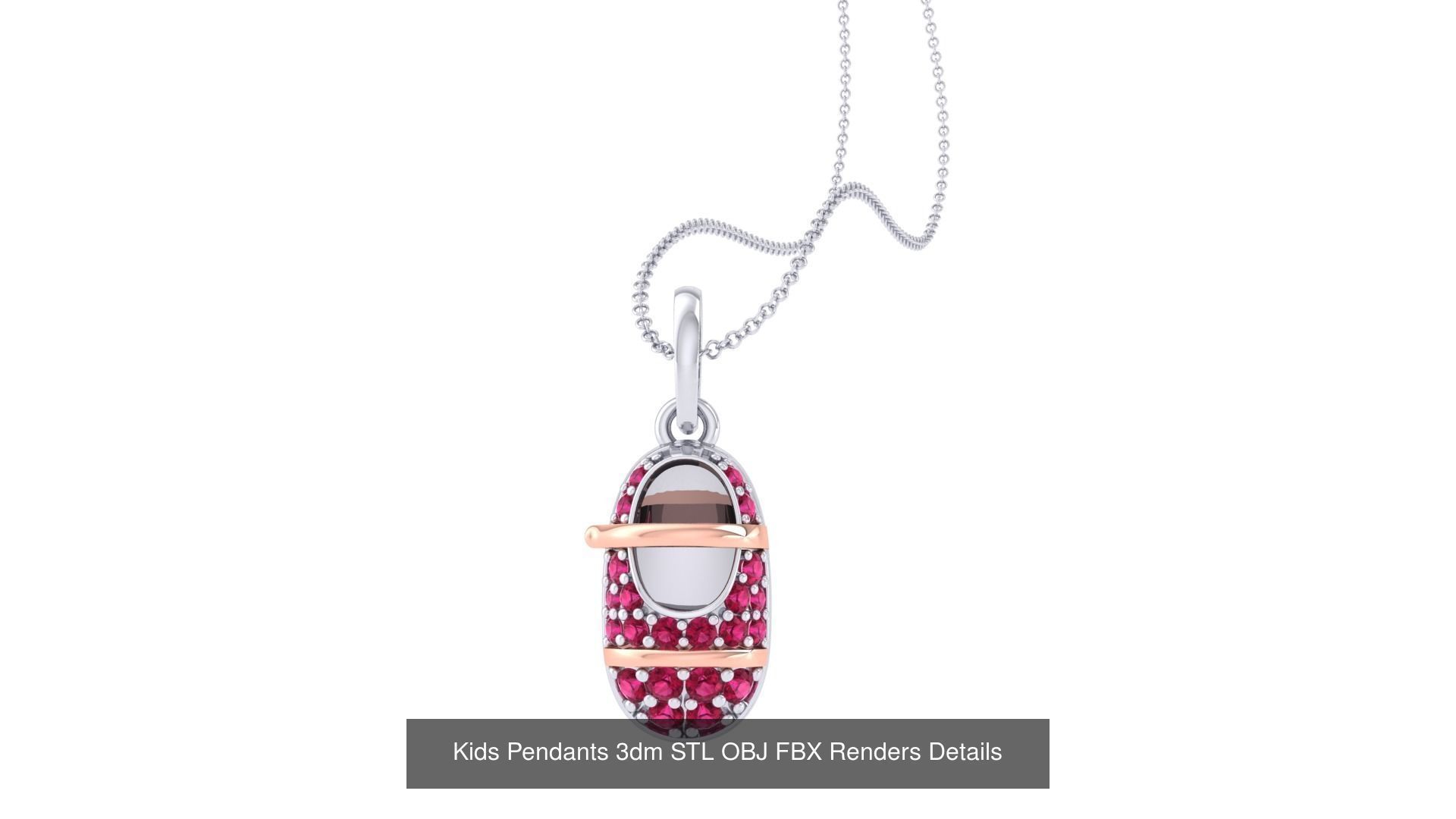 175 Kids Pendants 3dm STL OBJ FBX Renders Details Collection _130
