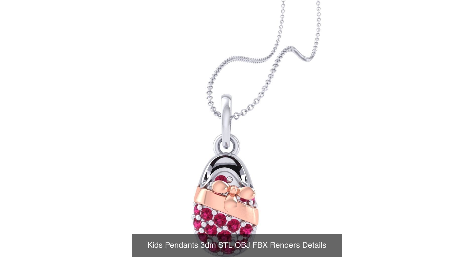 175 Kids Pendants 3dm STL OBJ FBX Renders Details Collection _133