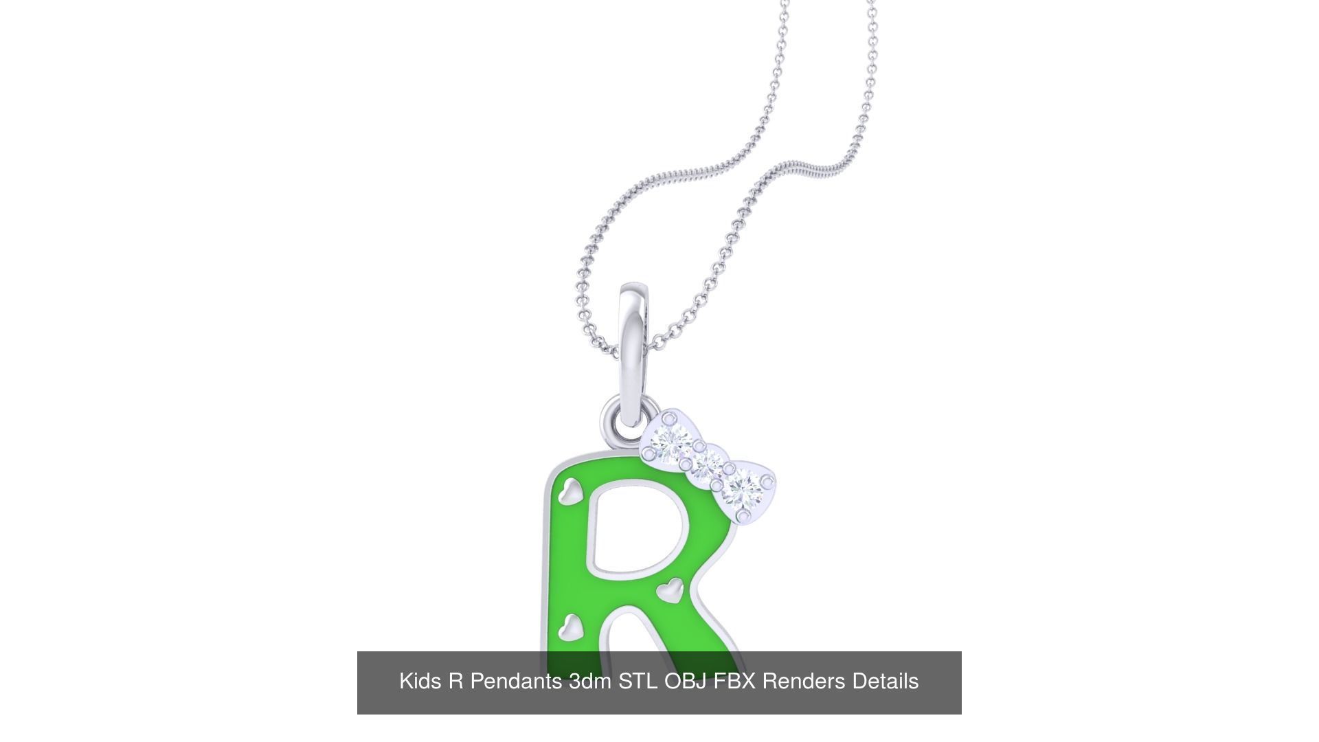 175 Kids Pendants 3dm STL OBJ FBX Renders Details Collection _86