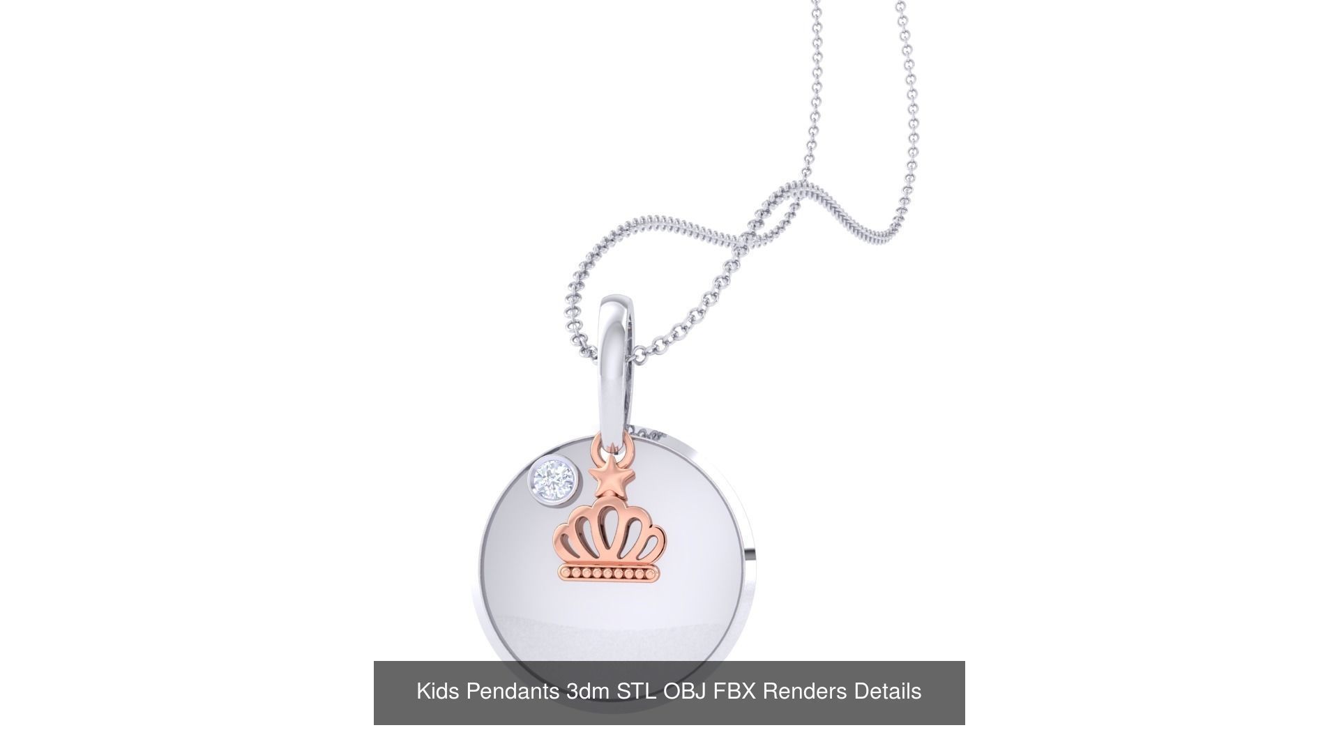175 Kids Pendants 3dm STL OBJ FBX Renders Details Collection _39