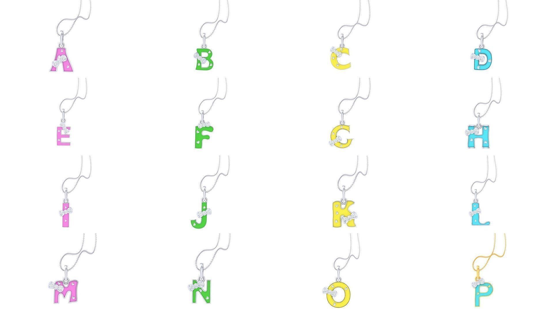 175 Kids Pendants 3dm STL OBJ FBX Renders Details Collection _5