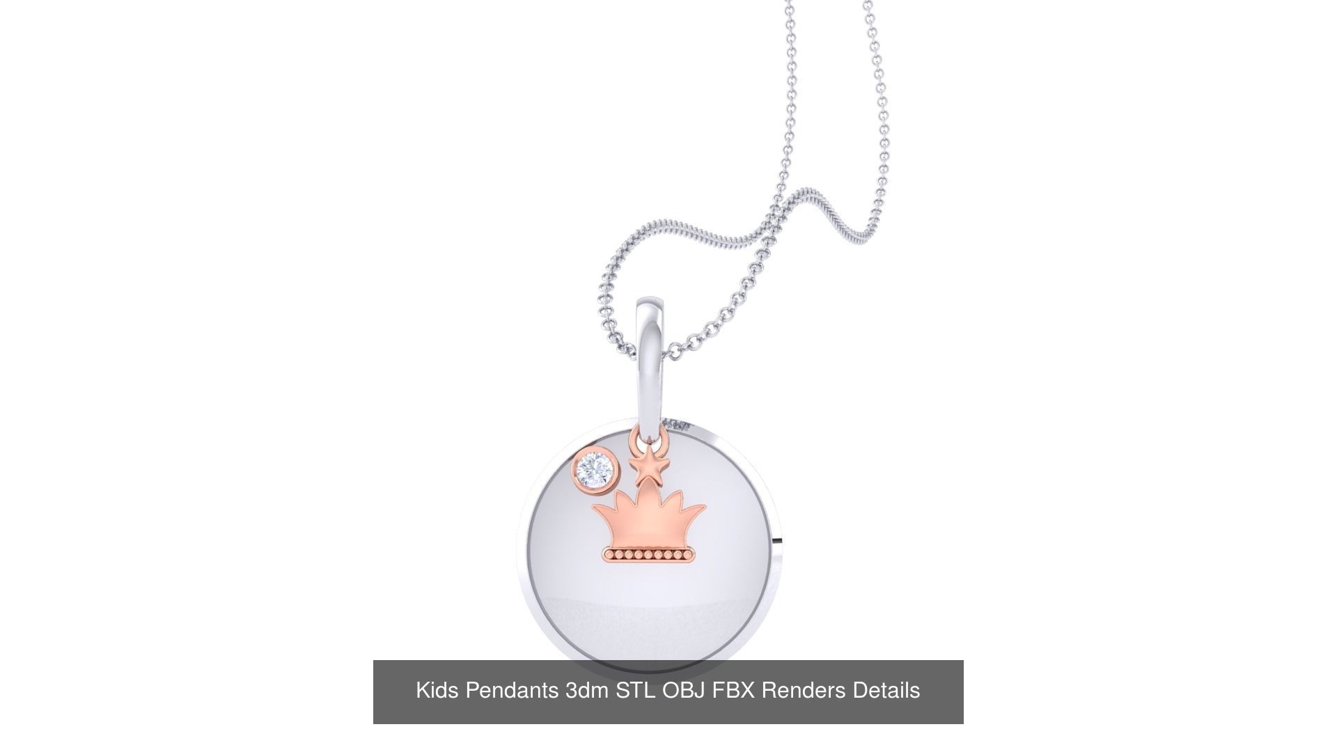 175 Kids Pendants 3dm STL OBJ FBX Renders Details Collection _40