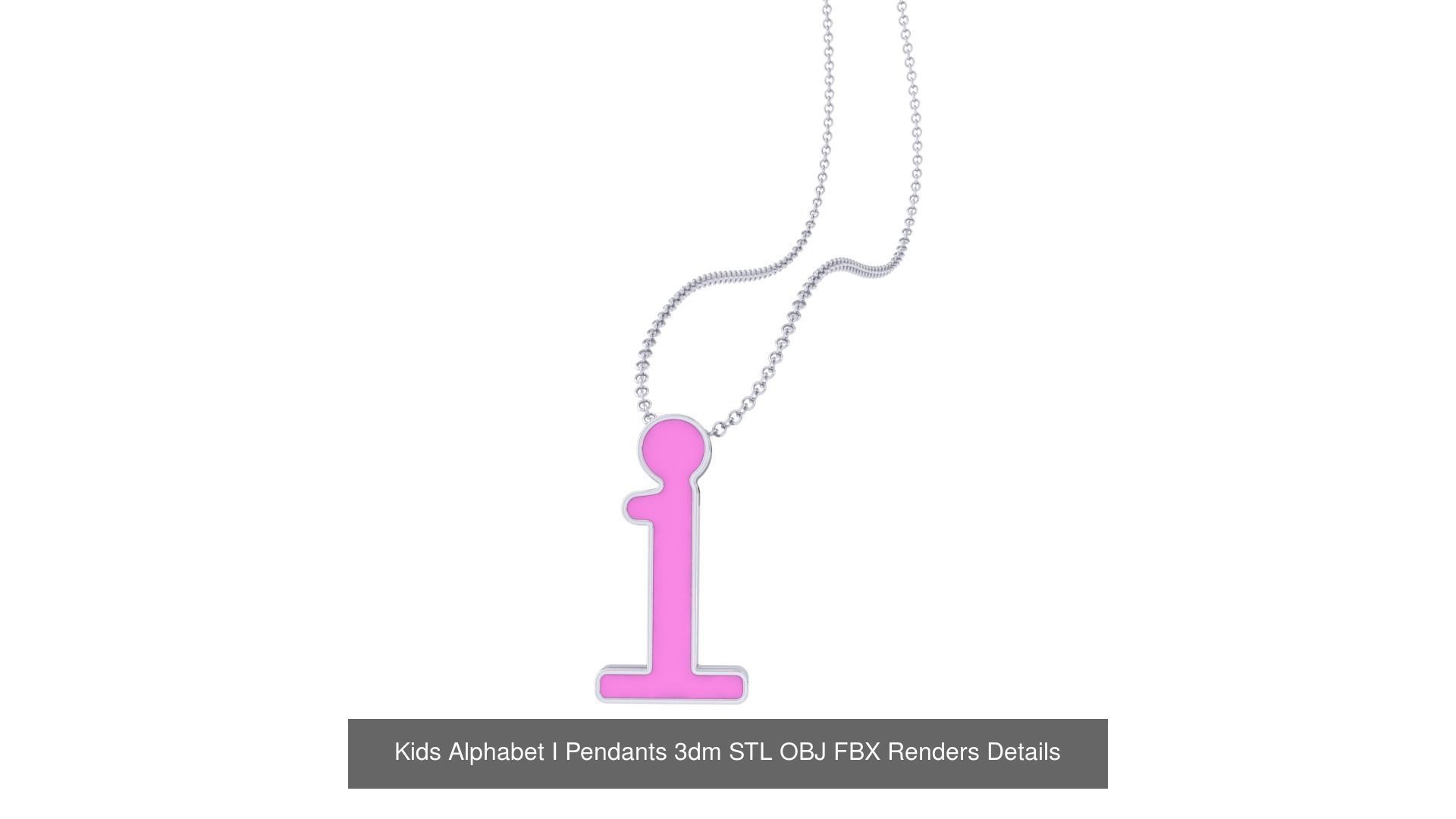 175 Kids Pendants 3dm STL OBJ FBX Renders Details Collection _146