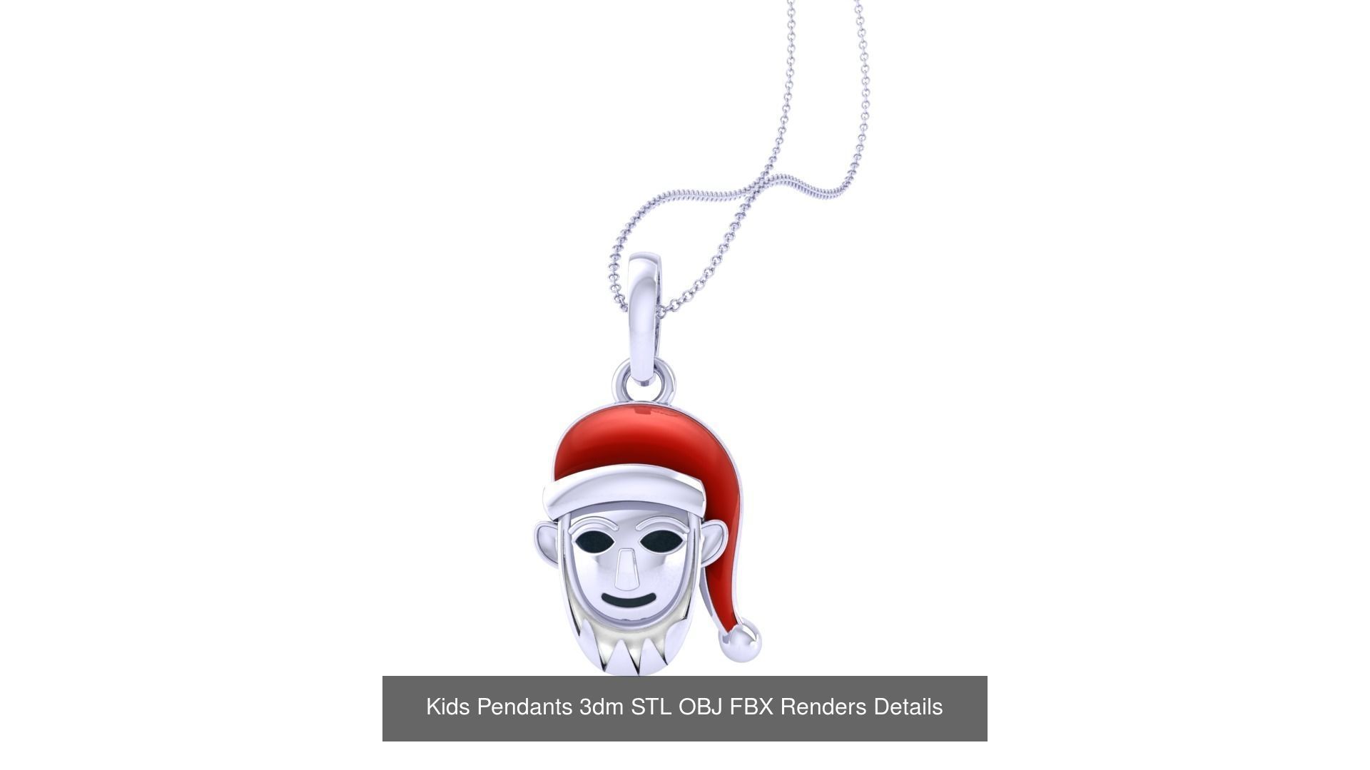 175 Kids Pendants 3dm STL OBJ FBX Renders Details Collection _175