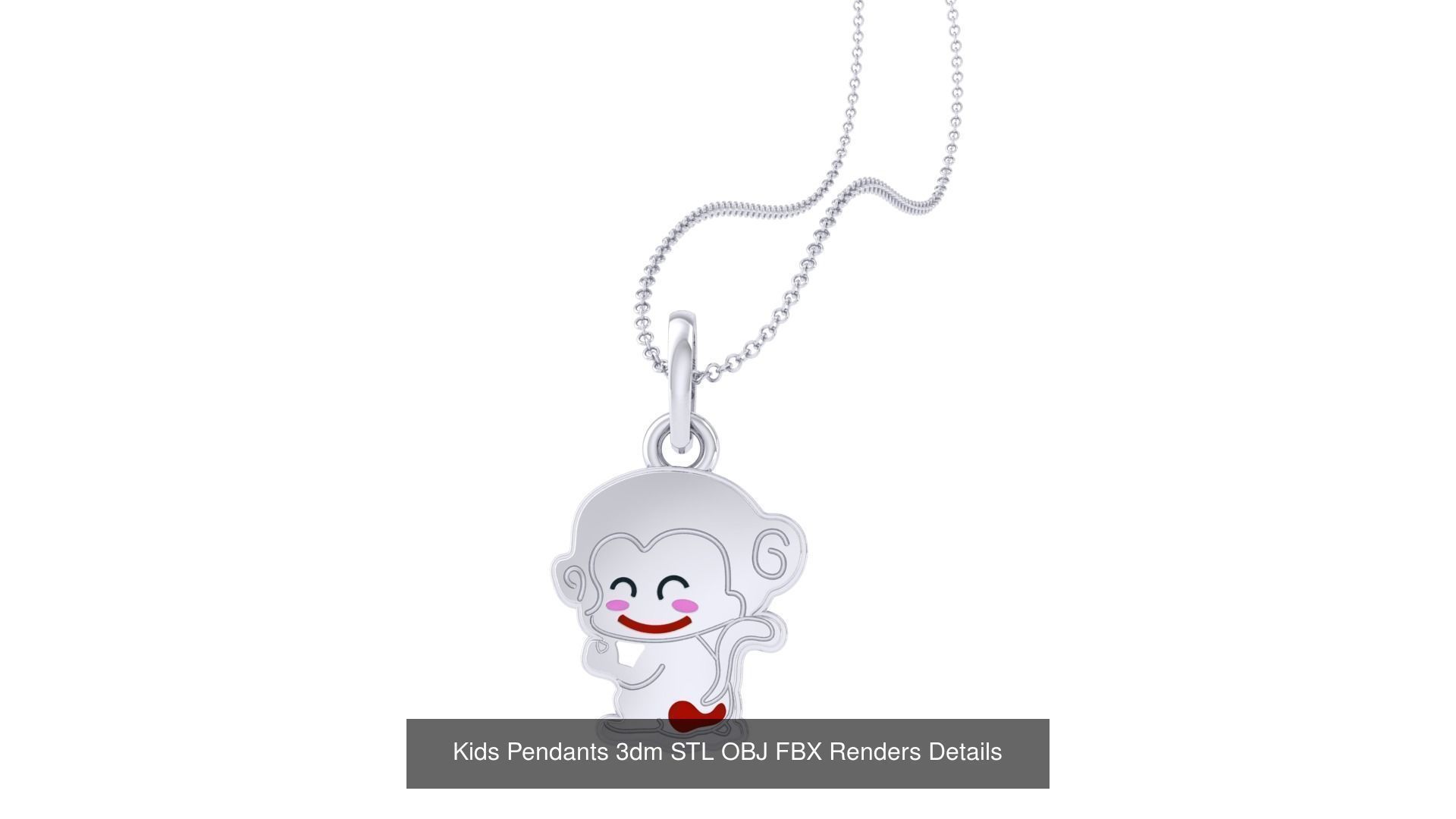 175 Kids Pendants 3dm STL OBJ FBX Renders Details Collection _98