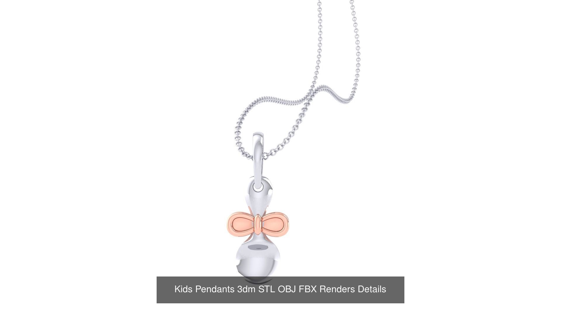 175 Kids Pendants 3dm STL OBJ FBX Renders Details Collection _134