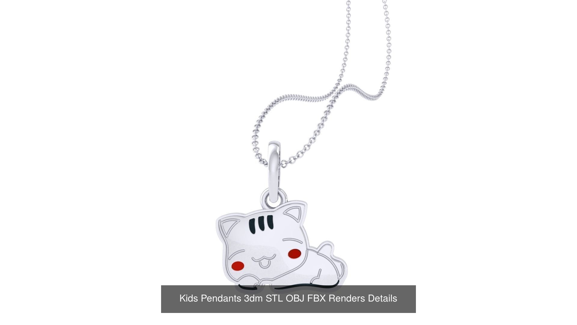 175 Kids Pendants 3dm STL OBJ FBX Renders Details Collection _23