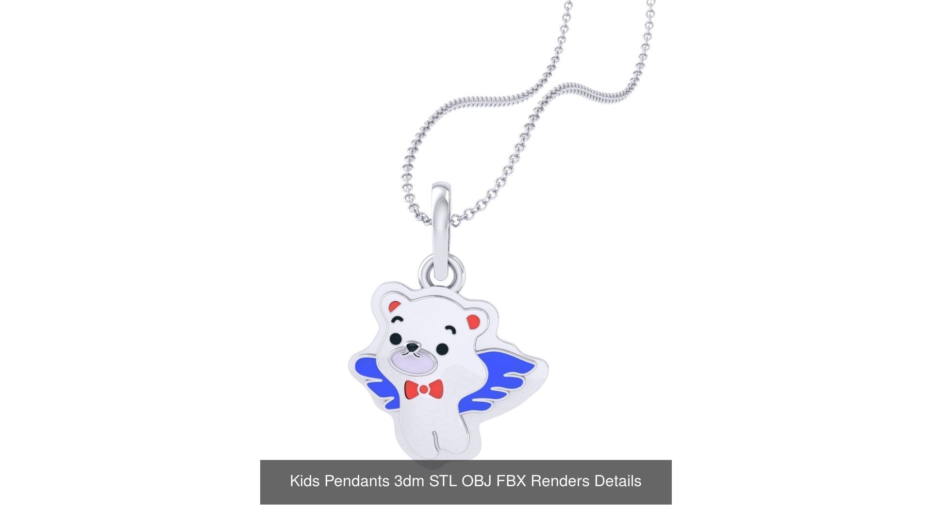 175 Kids Pendants 3dm STL OBJ FBX Renders Details Collection _126