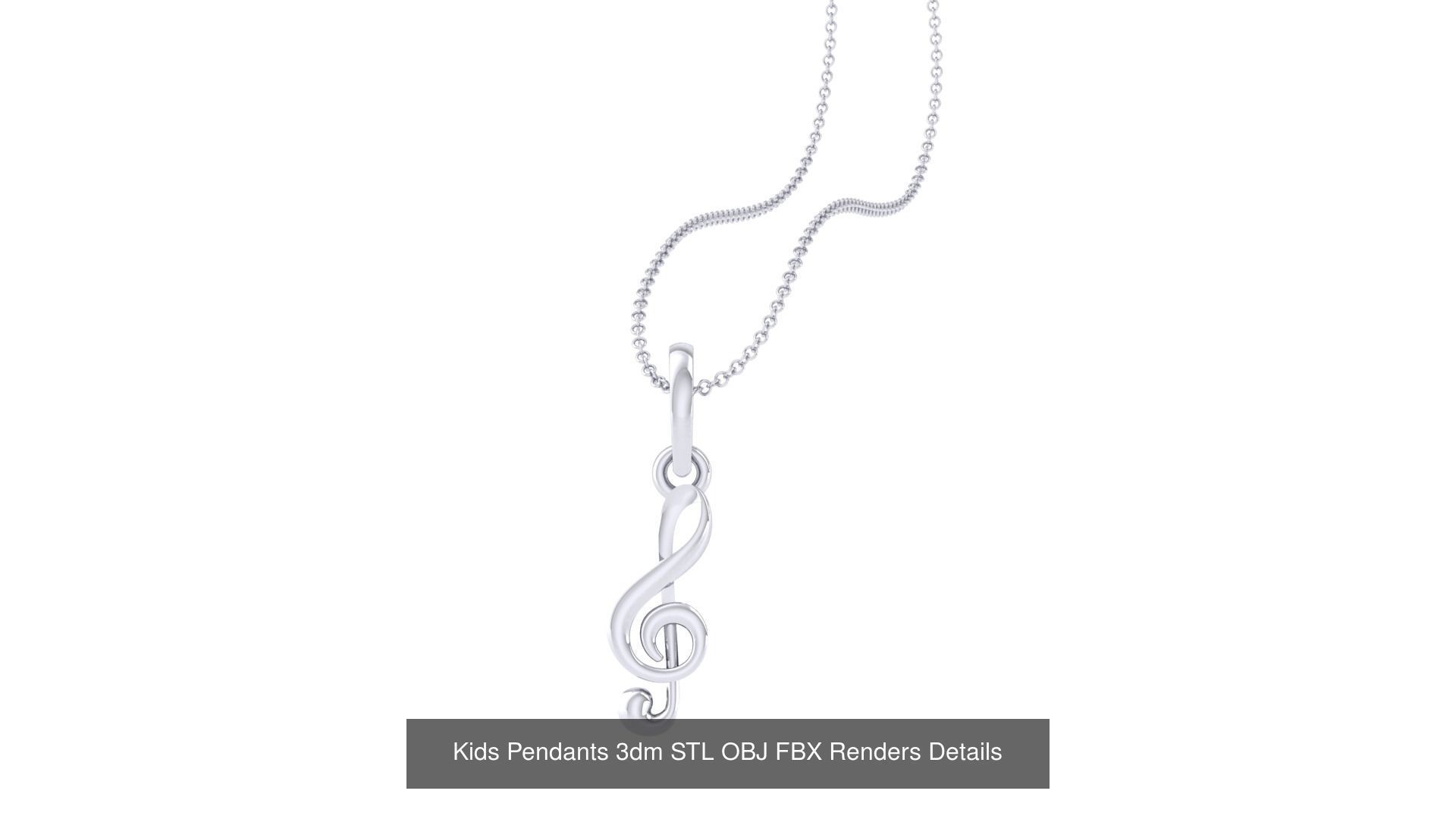 175 Kids Pendants 3dm STL OBJ FBX Renders Details Collection _62