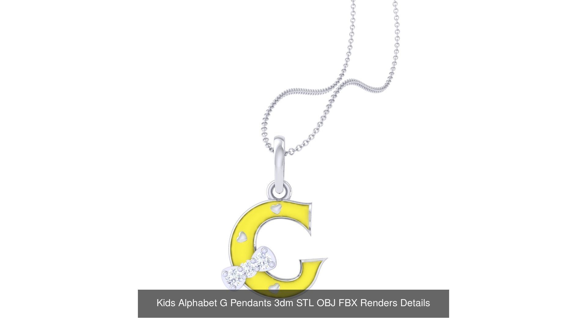 175 Kids Pendants 3dm STL OBJ FBX Renders Details Collection _75