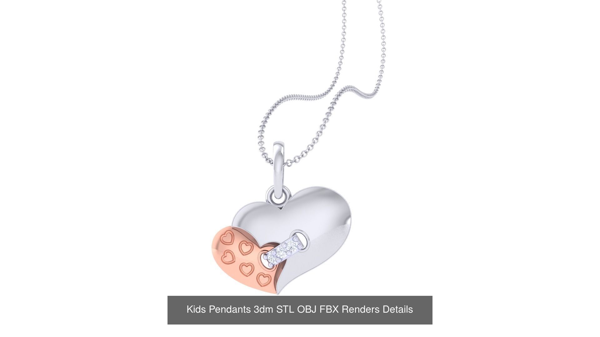 175 Kids Pendants 3dm STL OBJ FBX Renders Details Collection _24