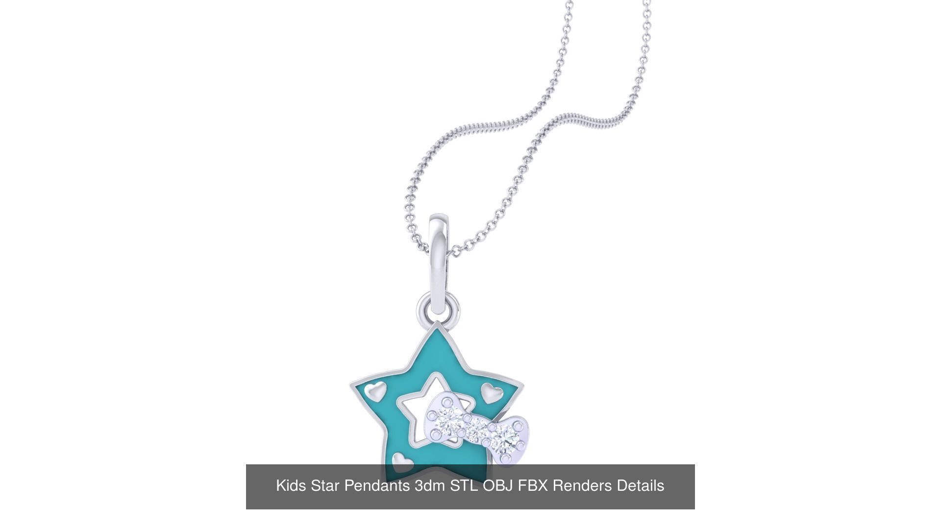 175 Kids Pendants 3dm STL OBJ FBX Renders Details Collection _53