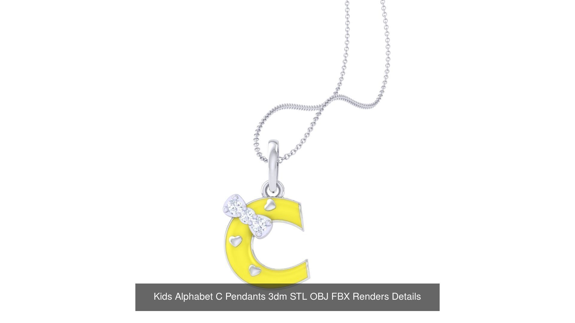 175 Kids Pendants 3dm STL OBJ FBX Renders Details Collection _71