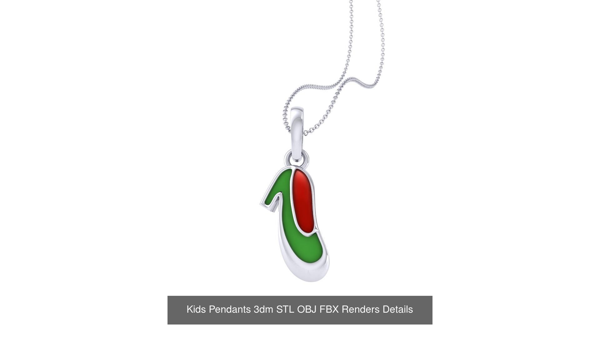 175 Kids Pendants 3dm STL OBJ FBX Renders Details Collection _181