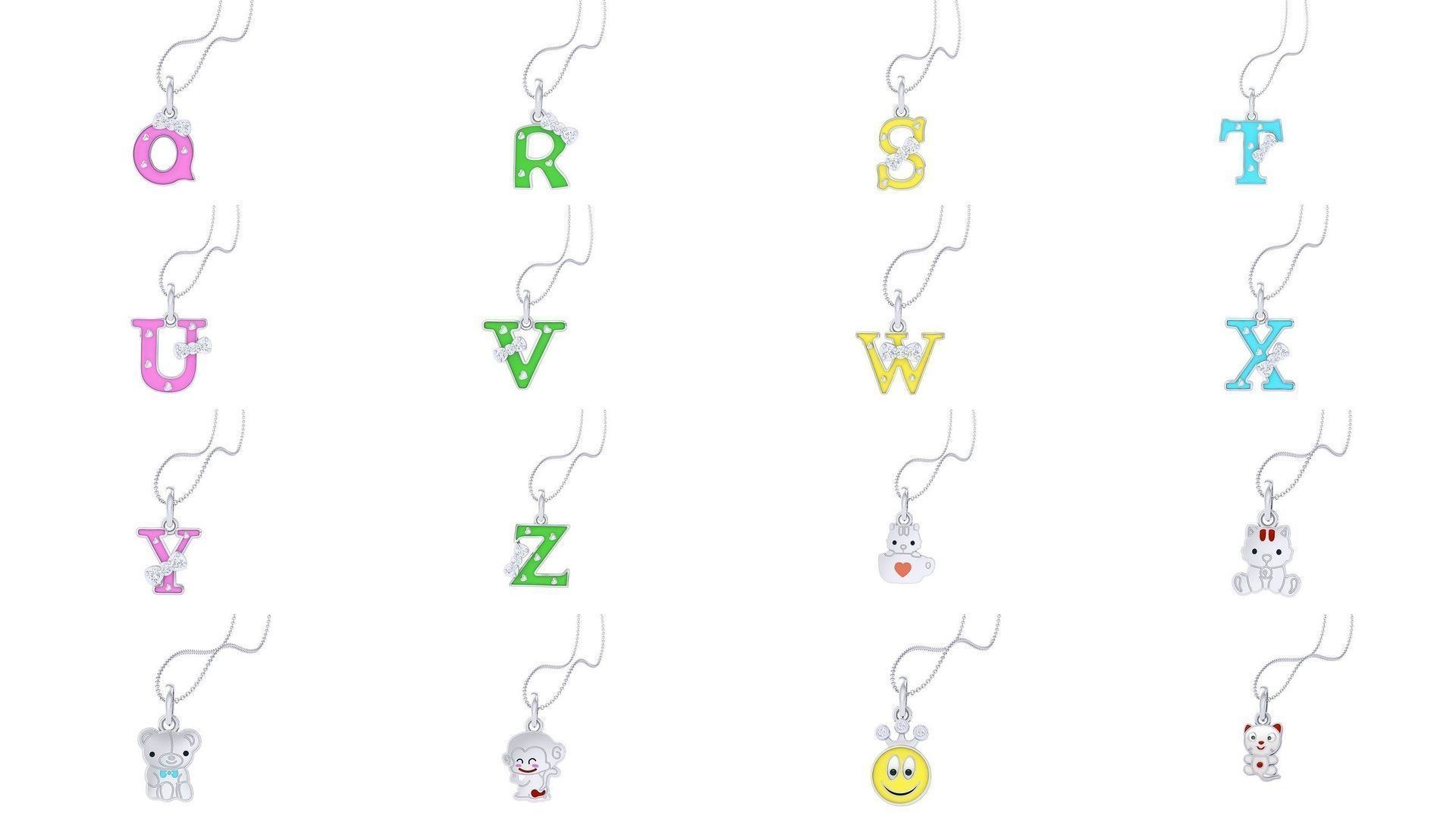 175 Kids Pendants 3dm STL OBJ FBX Renders Details Collection _7