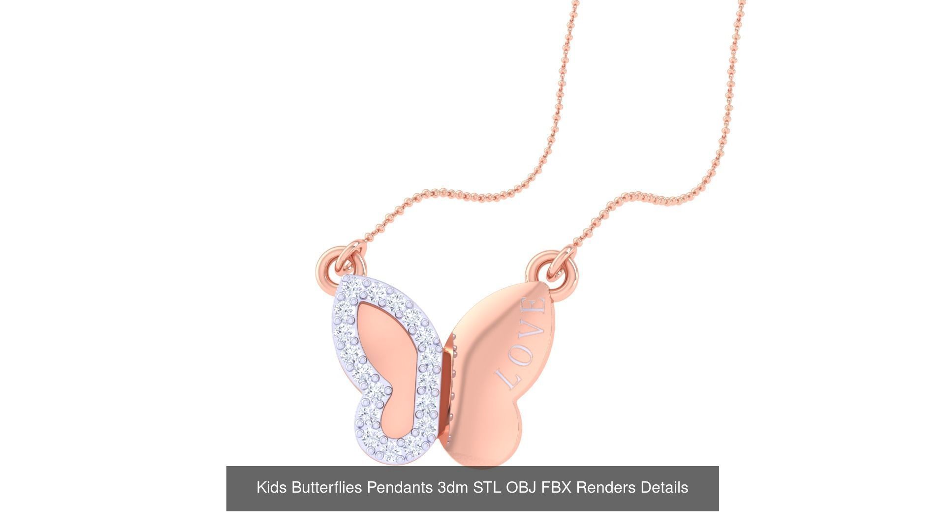 175 Kids Pendants 3dm STL OBJ FBX Renders Details Collection _119