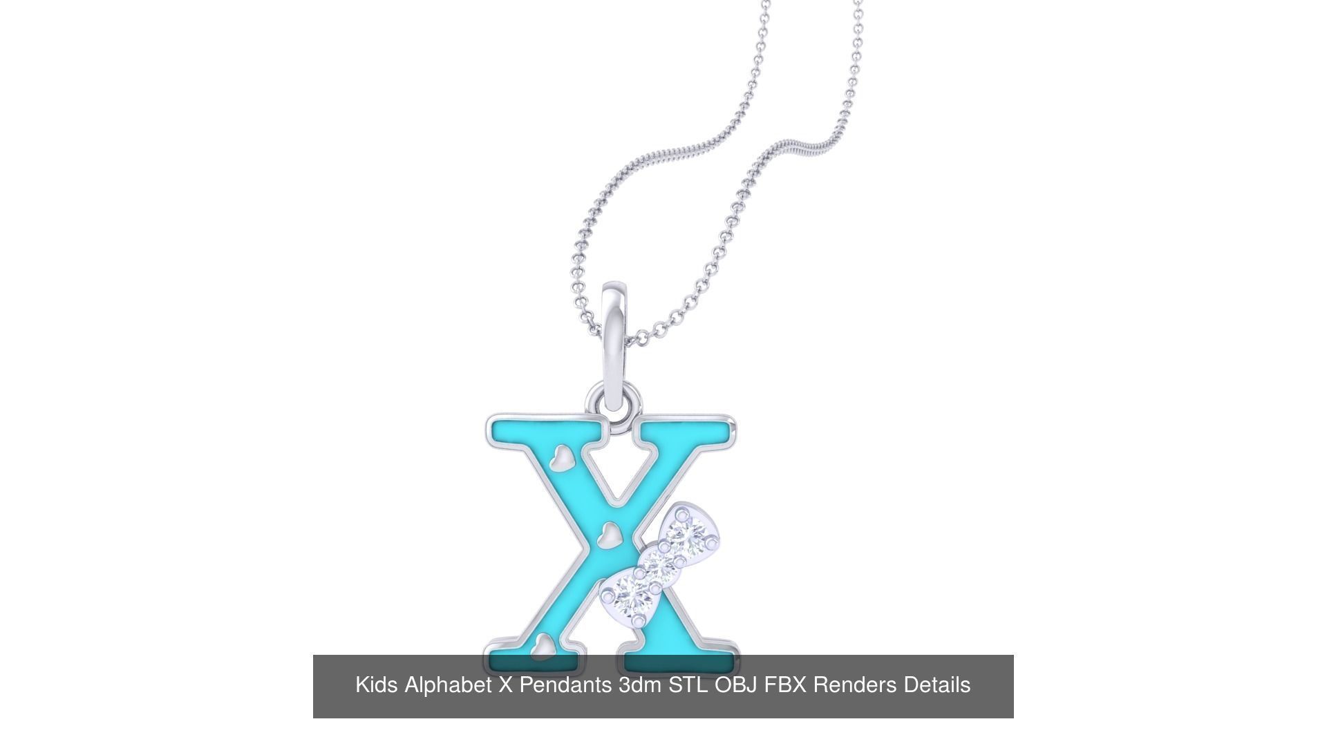 175 Kids Pendants 3dm STL OBJ FBX Renders Details Collection _92