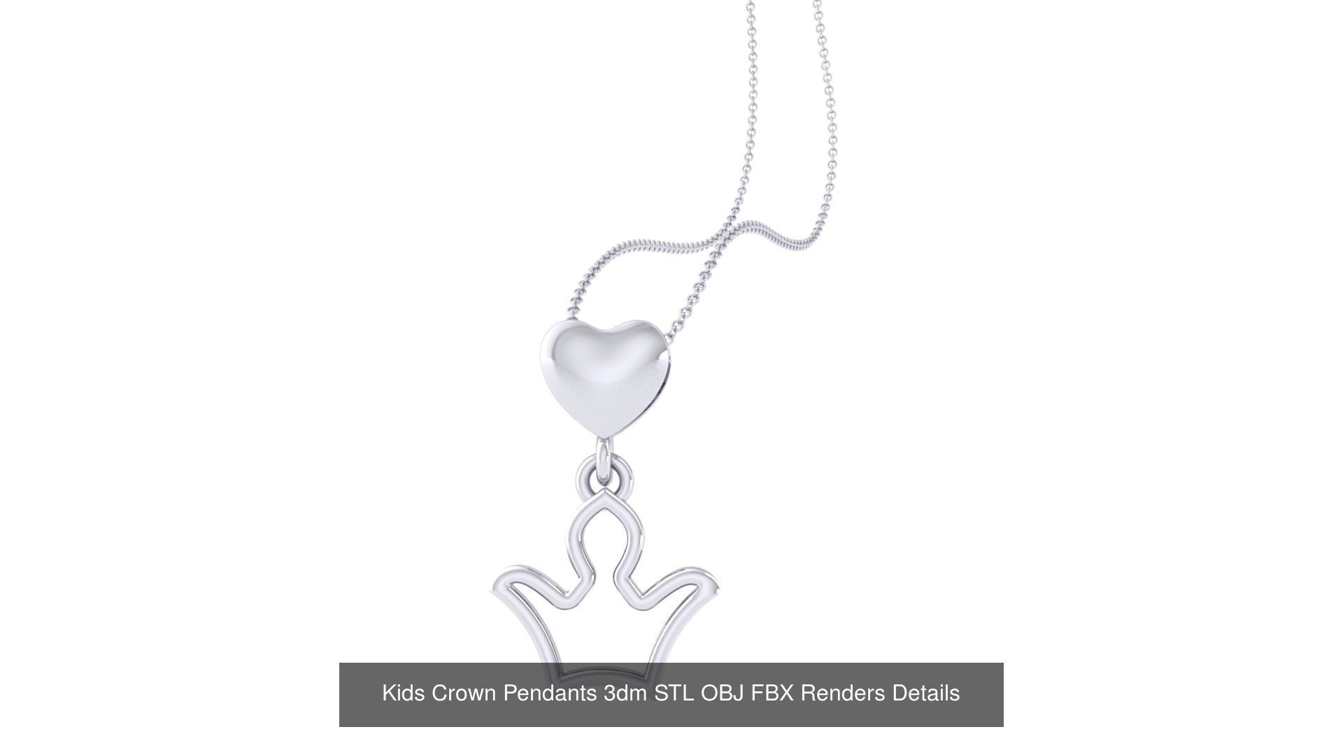 175 Kids Pendants 3dm STL OBJ FBX Renders Details Collection _47