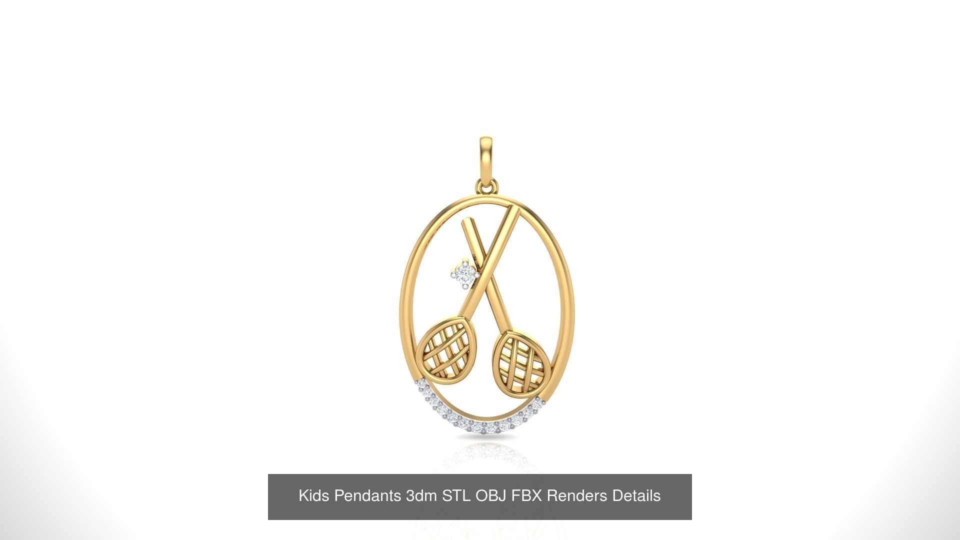 175 Kids Pendants 3dm STL OBJ FBX Renders Details Collection _195