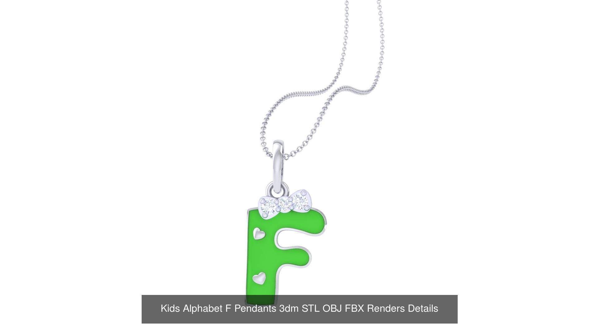 175 Kids Pendants 3dm STL OBJ FBX Renders Details Collection _74