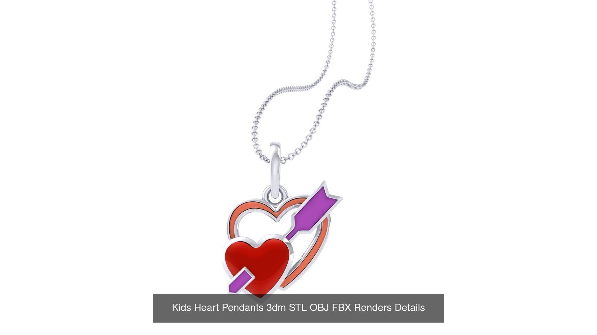 175 Kids Pendants 3dm STL OBJ FBX Renders Details Collection _33