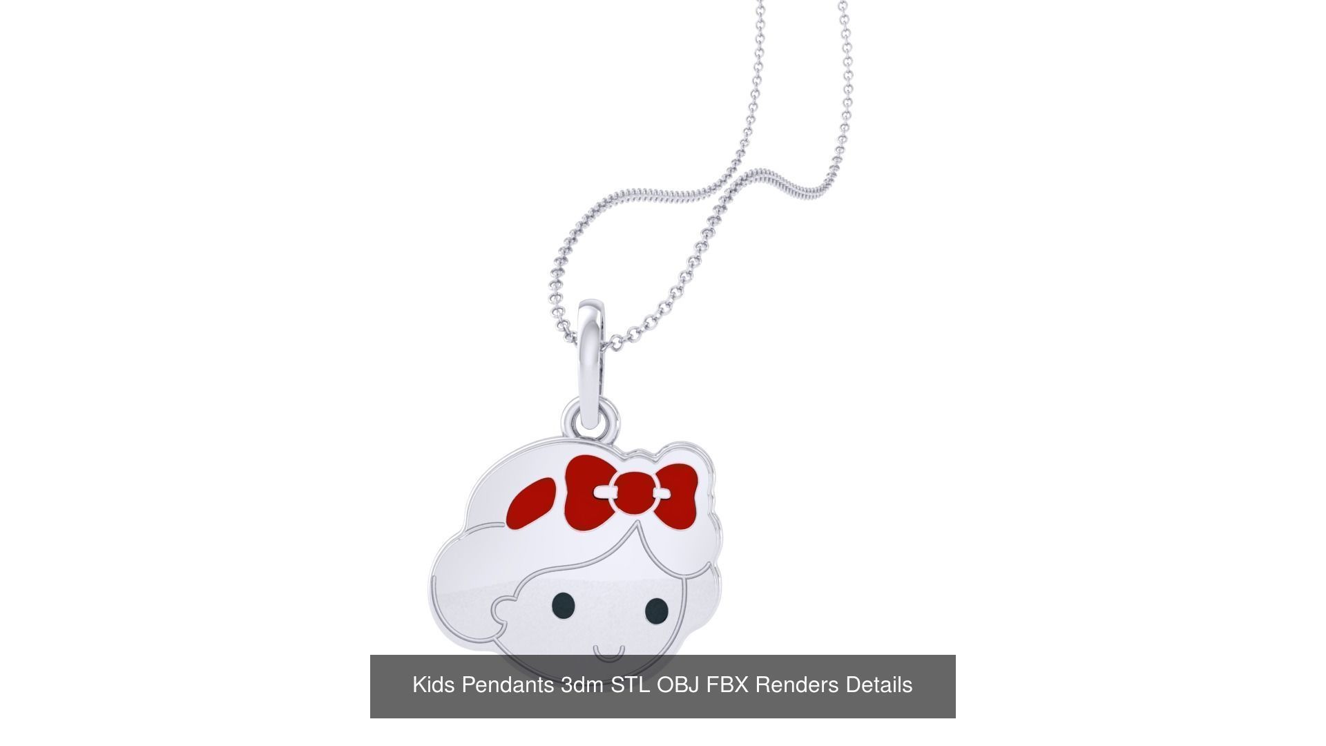 175 Kids Pendants 3dm STL OBJ FBX Renders Details Collection _21
