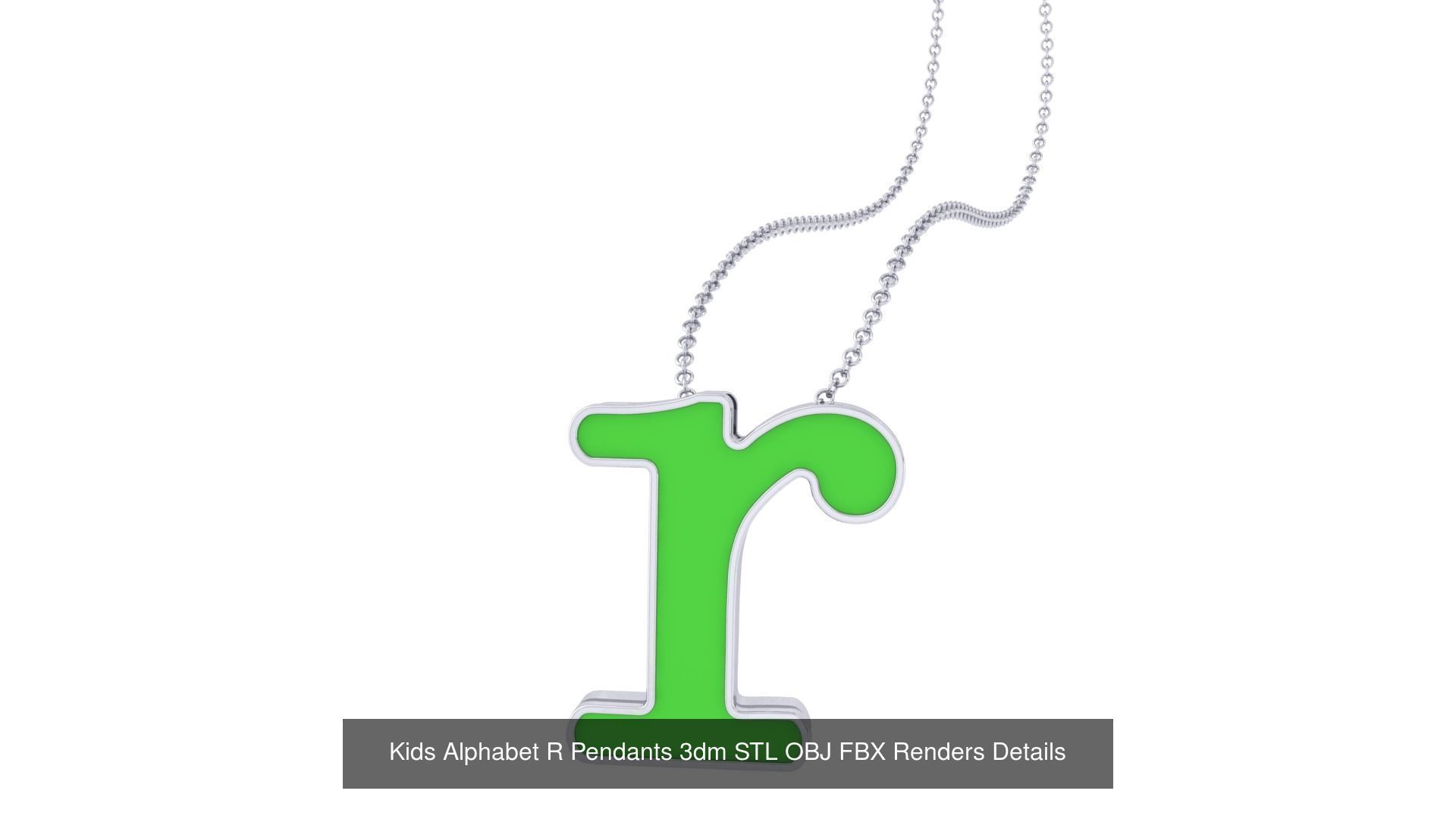 175 Kids Pendants 3dm STL OBJ FBX Renders Details Collection _155