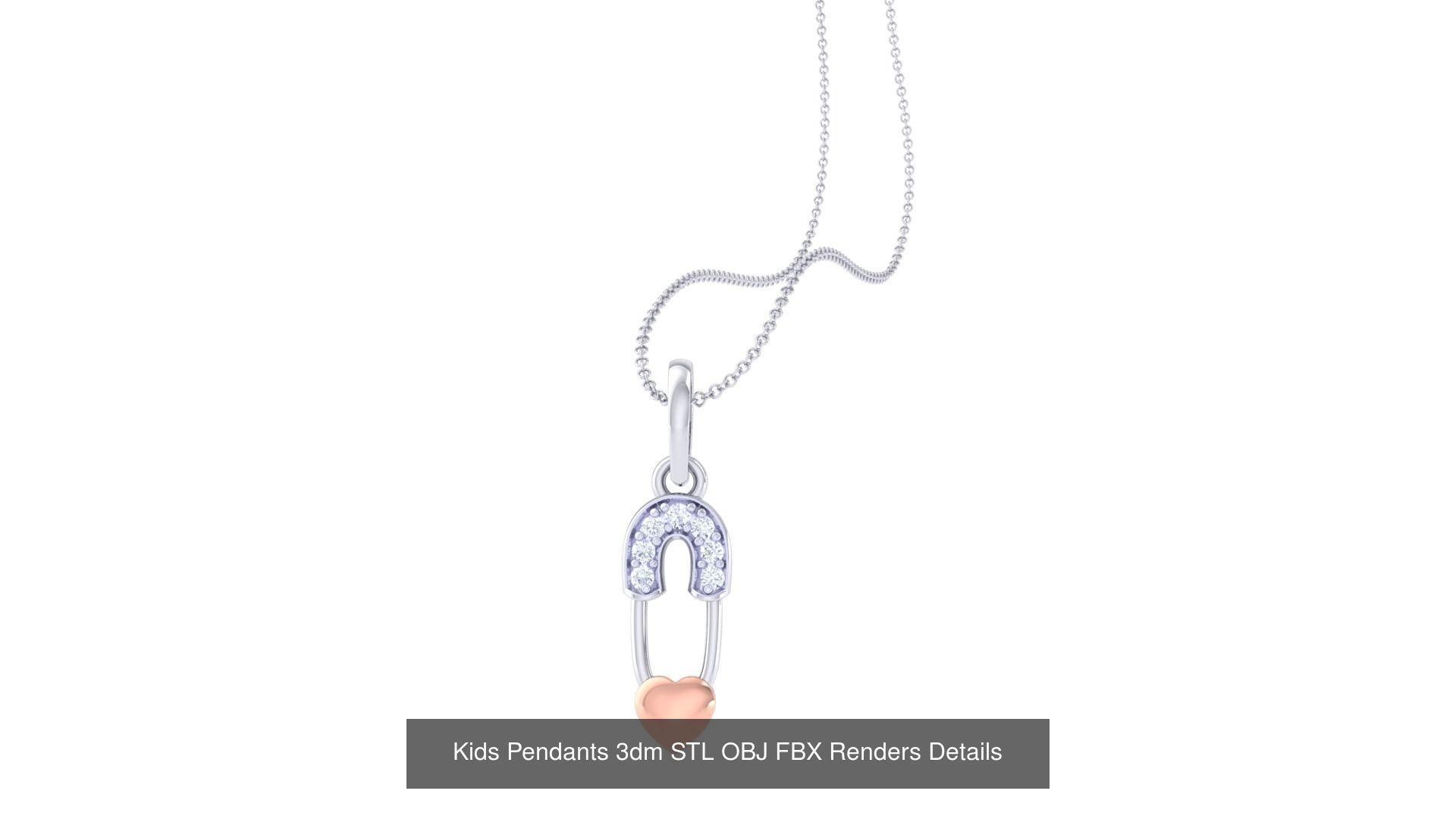 175 Kids Pendants 3dm STL OBJ FBX Renders Details Collection _46
