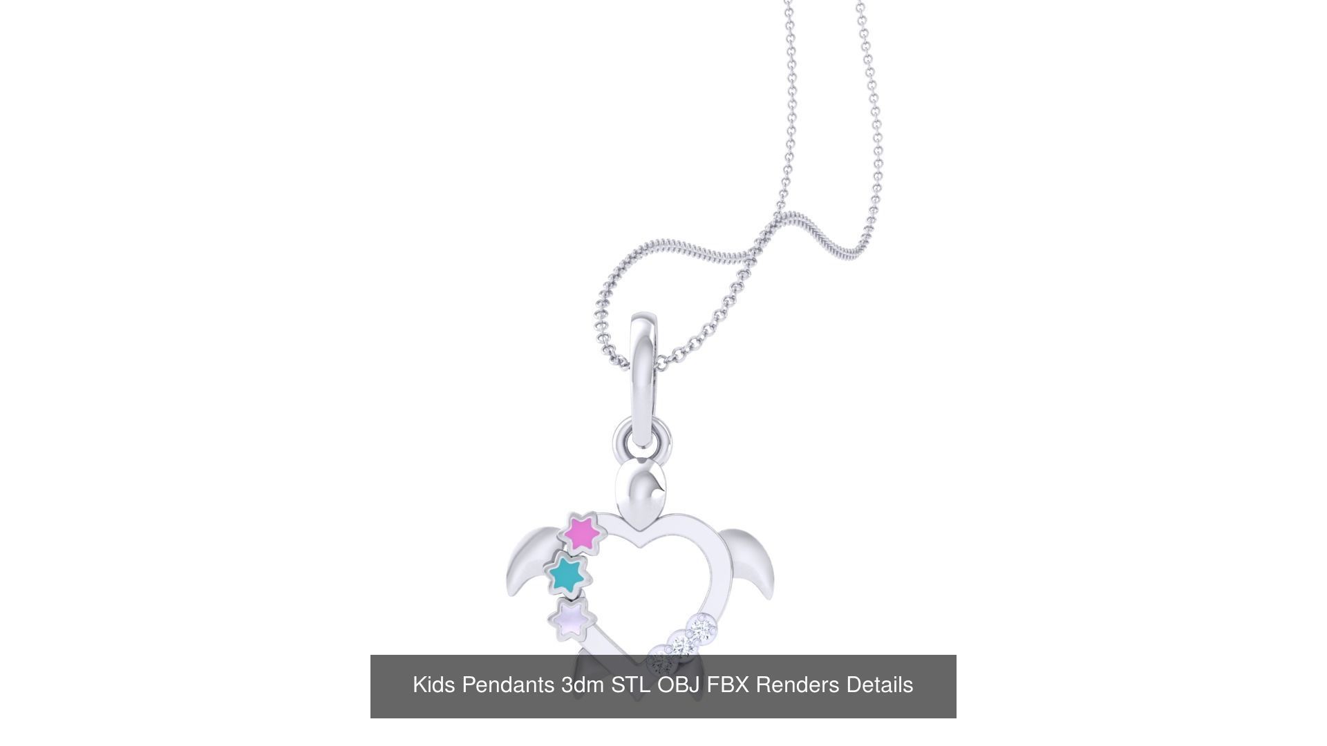 175 Kids Pendants 3dm STL OBJ FBX Renders Details Collection _58
