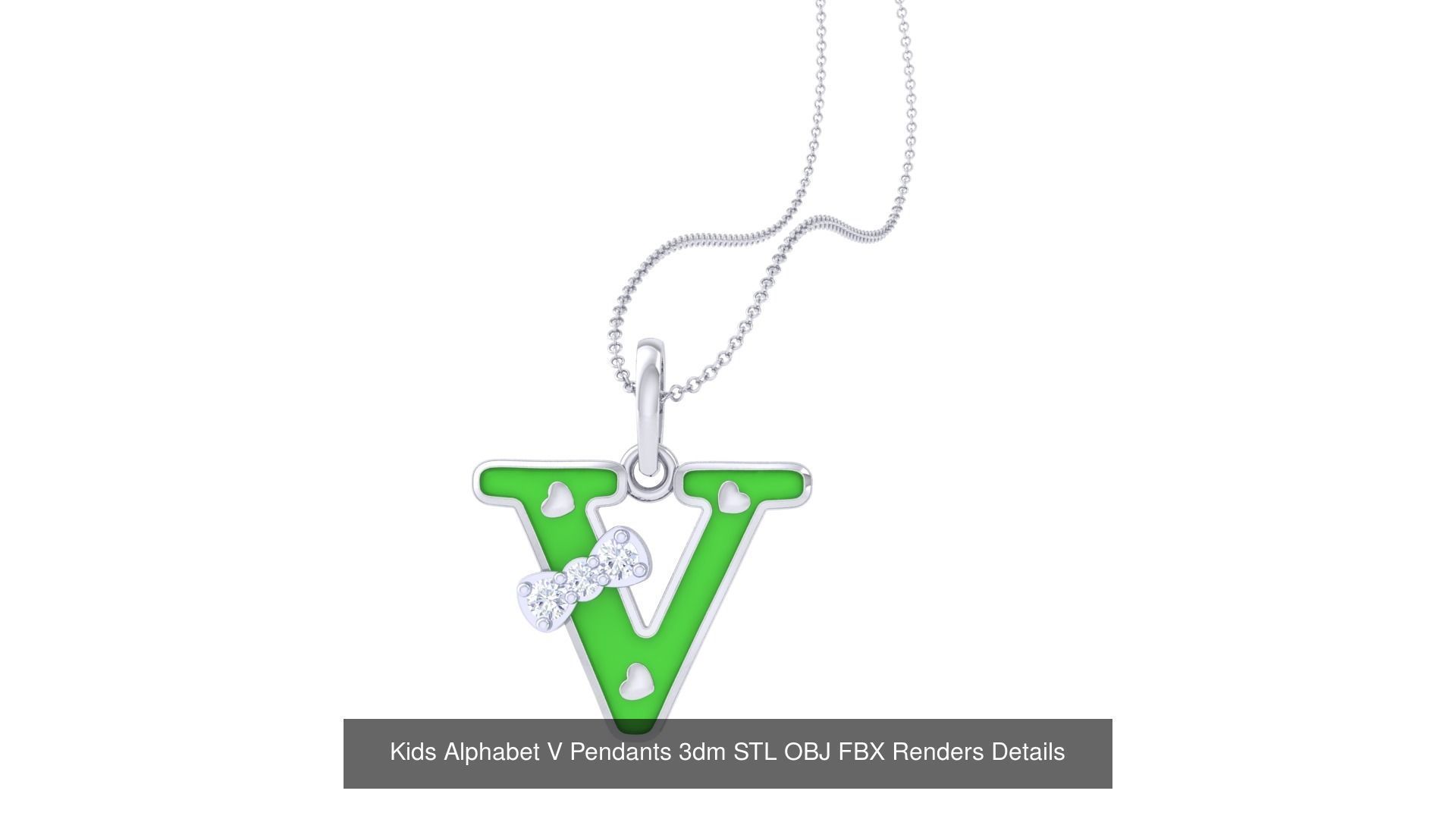 175 Kids Pendants 3dm STL OBJ FBX Renders Details Collection _90