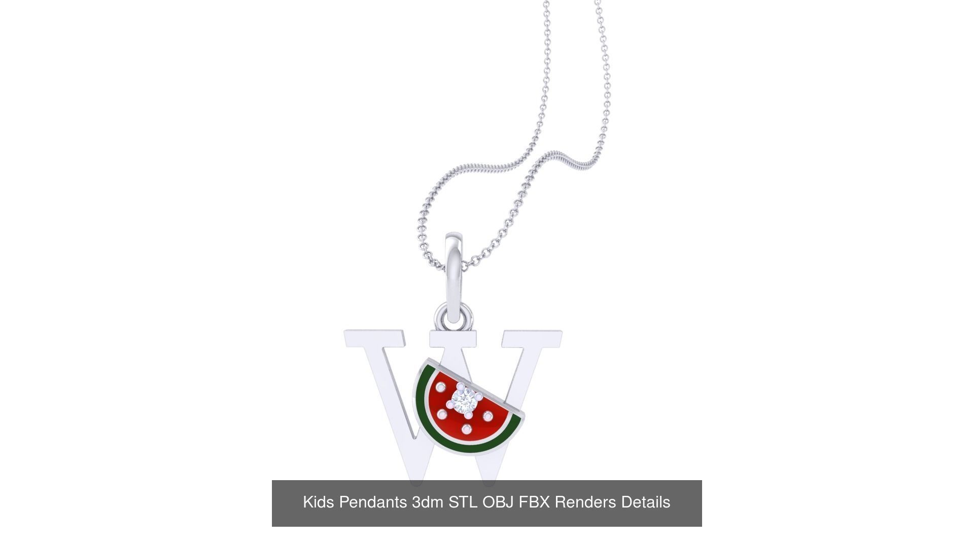 175 Kids Pendants 3dm STL OBJ FBX Renders Details Collection _44