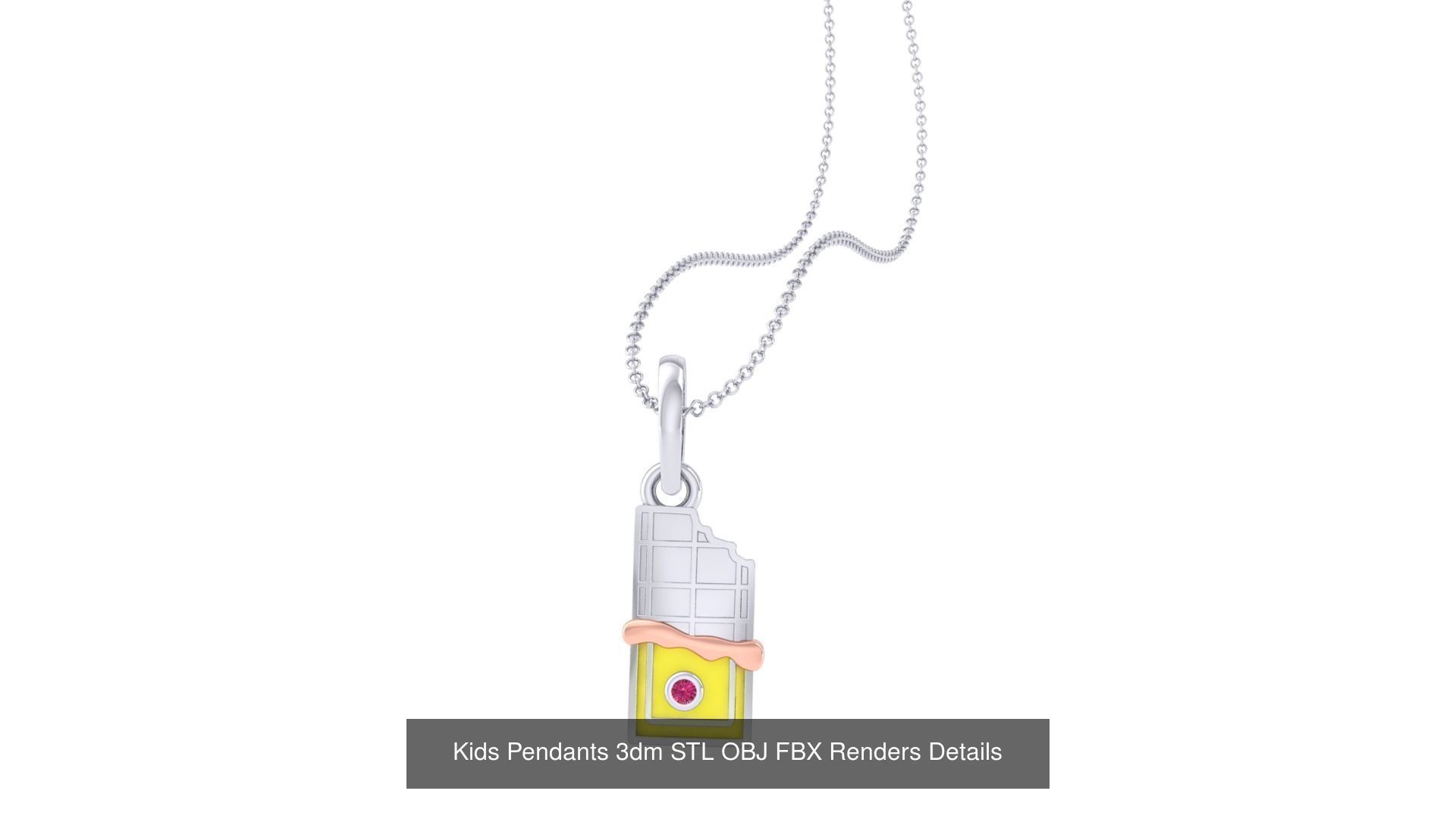 175 Kids Pendants 3dm STL OBJ FBX Renders Details Collection _66