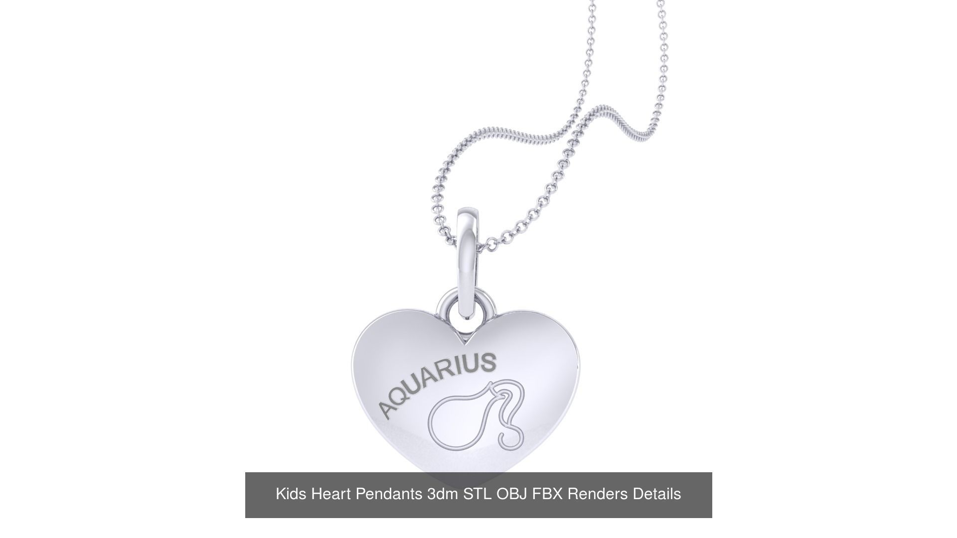 175 Kids Pendants 3dm STL OBJ FBX Renders Details Collection _106