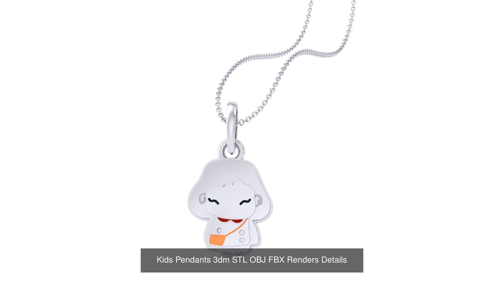 175 Kids Pendants 3dm STL OBJ FBX Renders Details Collection _101