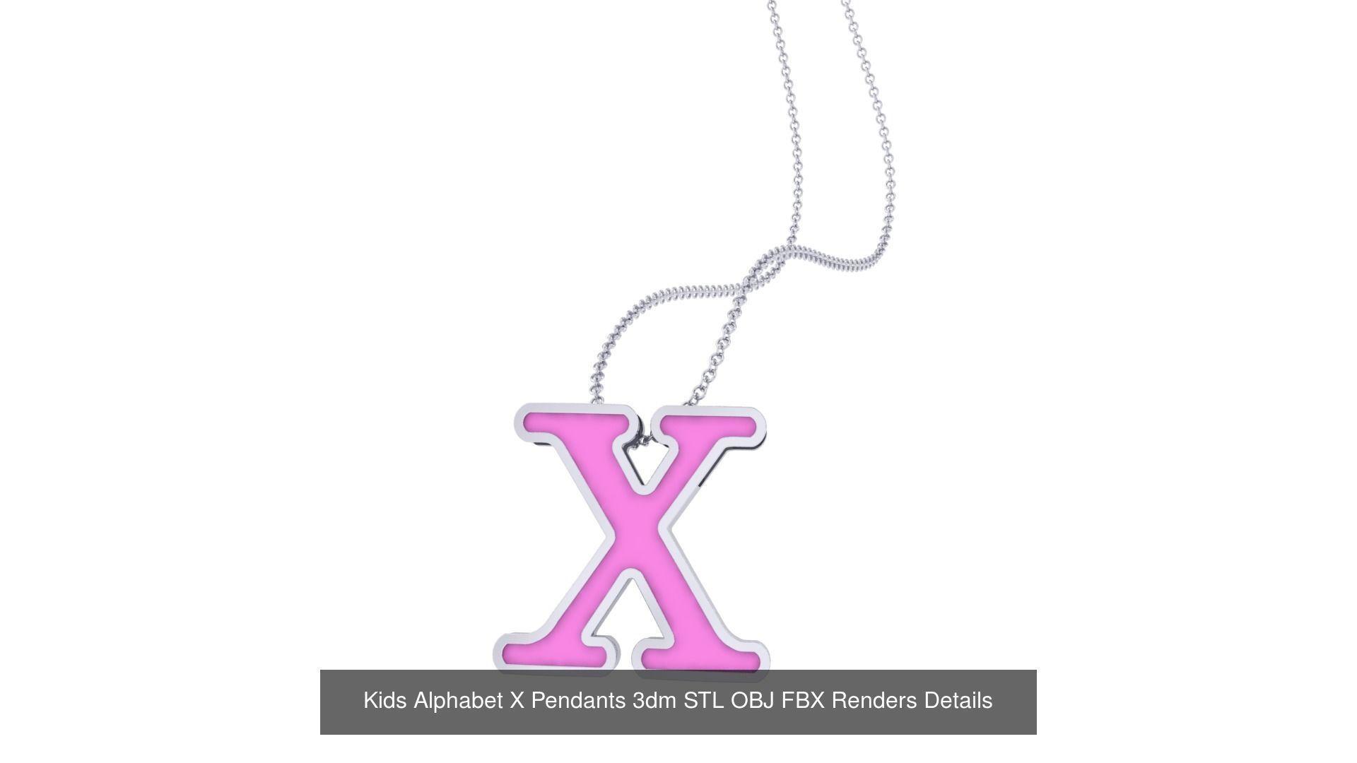 175 Kids Pendants 3dm STL OBJ FBX Renders Details Collection _161