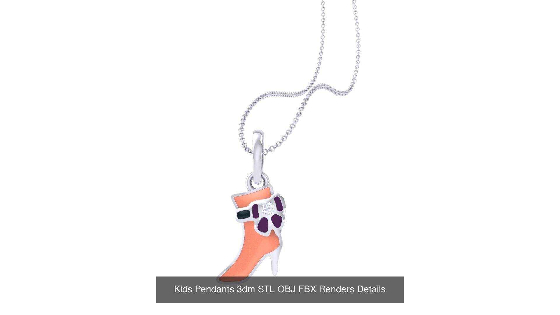 175 Kids Pendants 3dm STL OBJ FBX Renders Details Collection _55