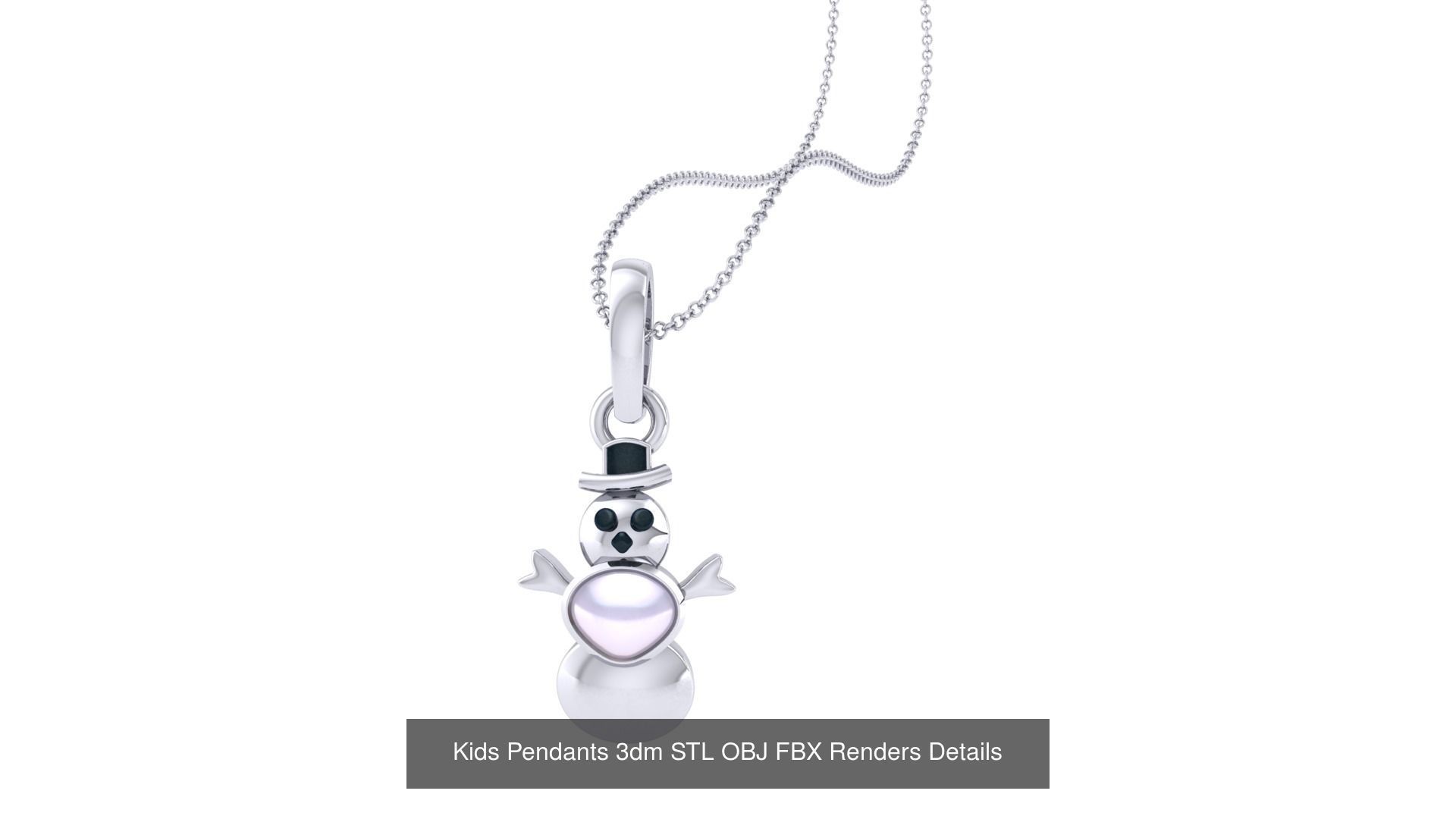 175 Kids Pendants 3dm STL OBJ FBX Renders Details Collection _173