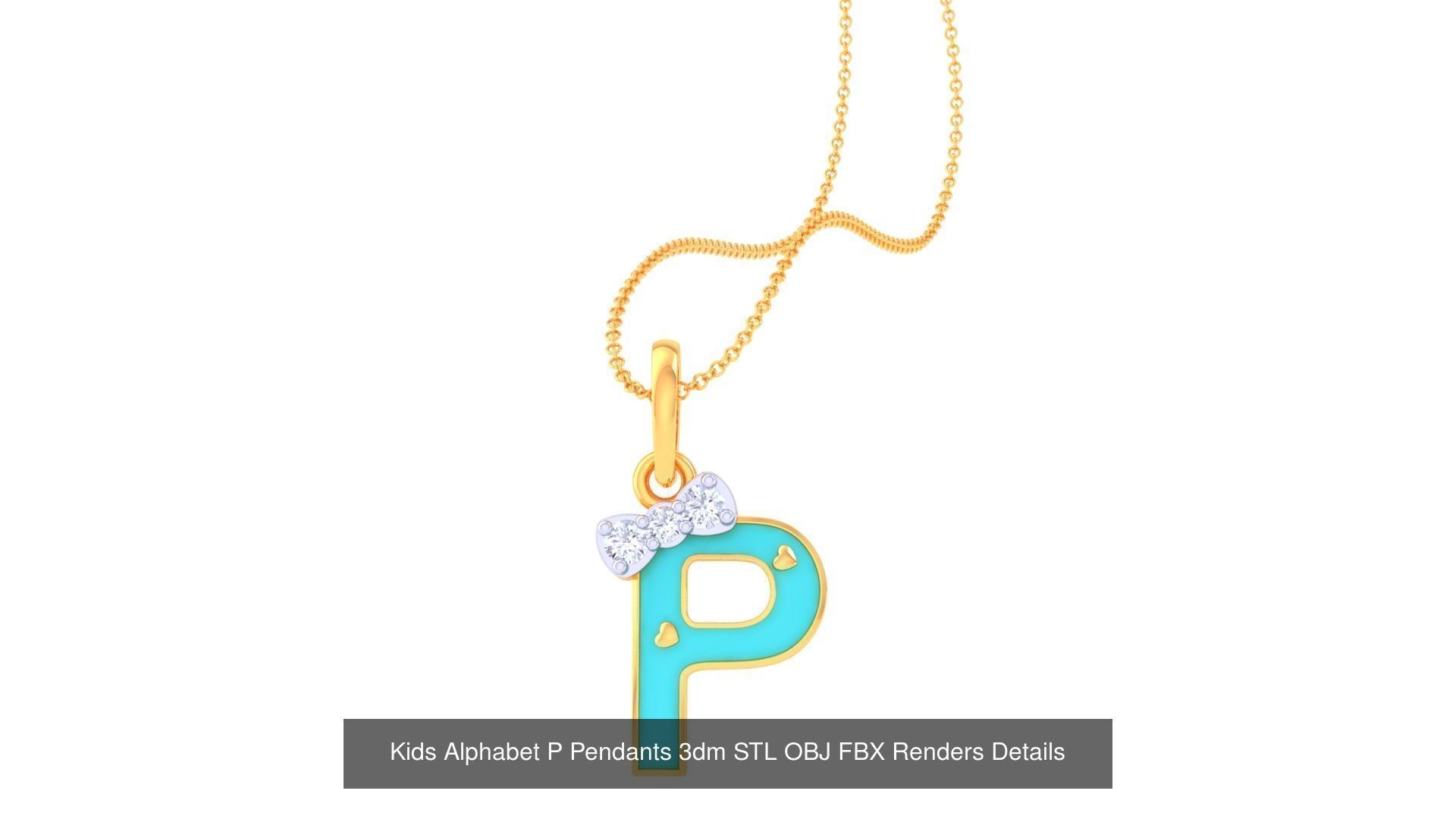 175 Kids Pendants 3dm STL OBJ FBX Renders Details Collection _84