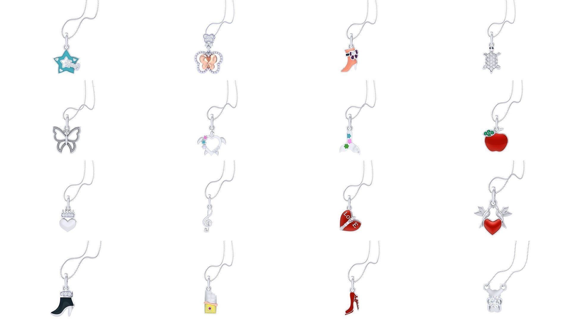 175 Kids Pendants 3dm STL OBJ FBX Renders Details Collection _3