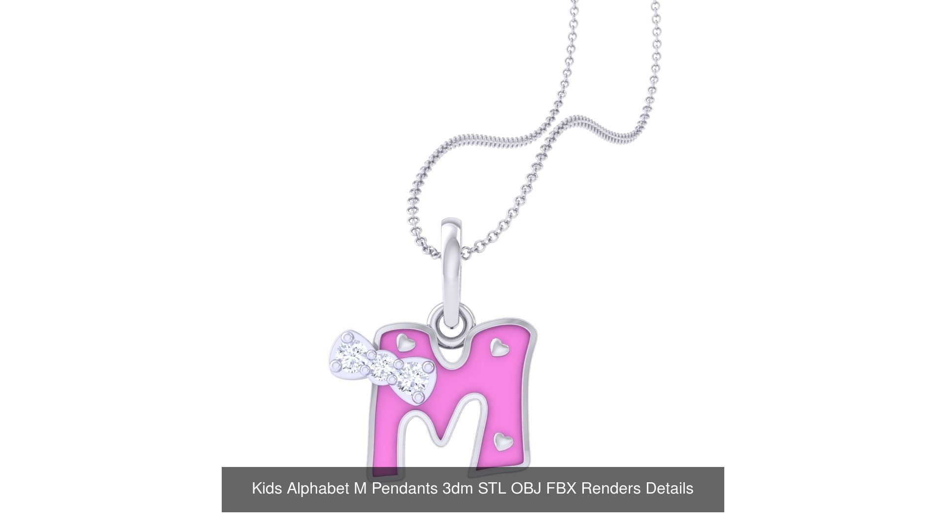 175 Kids Pendants 3dm STL OBJ FBX Renders Details Collection _81