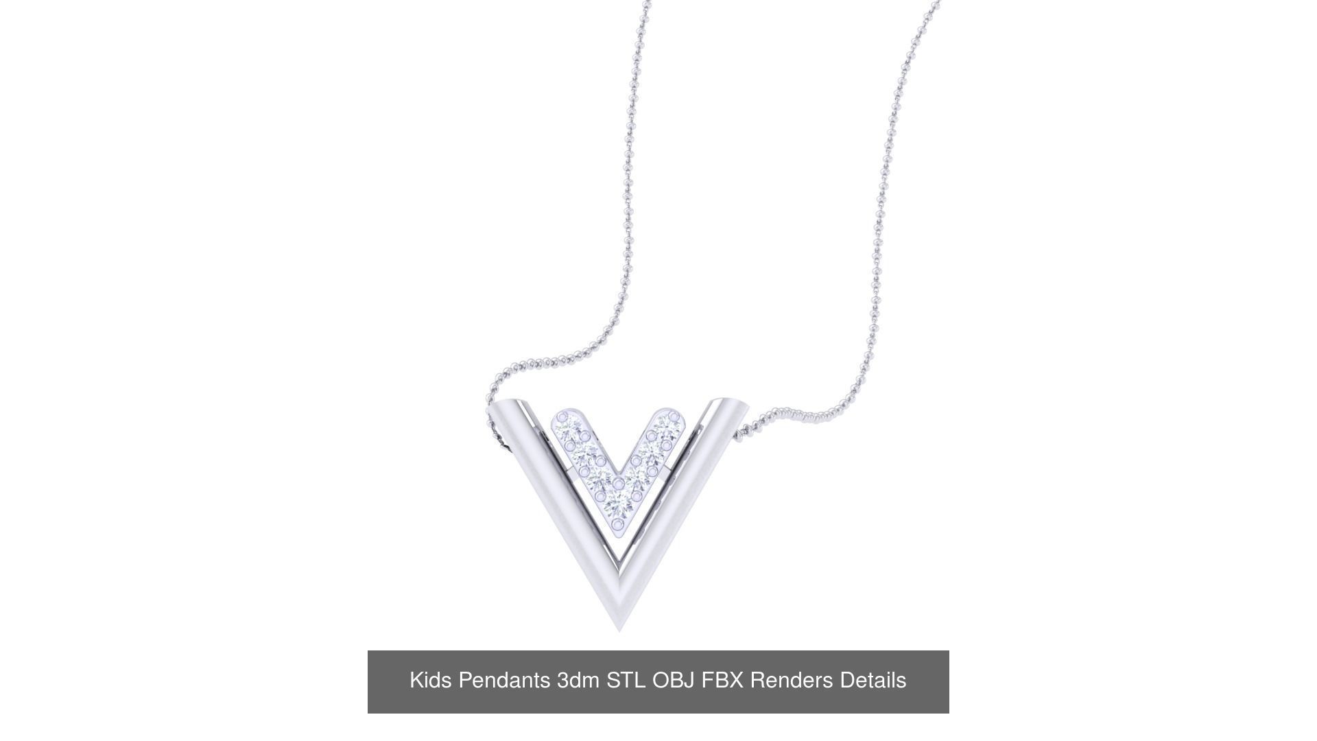 175 Kids Pendants 3dm STL OBJ FBX Renders Details Collection _38