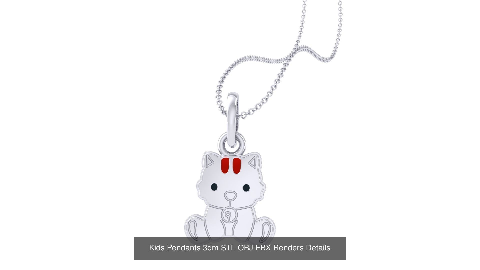 175 Kids Pendants 3dm STL OBJ FBX Renders Details Collection _96